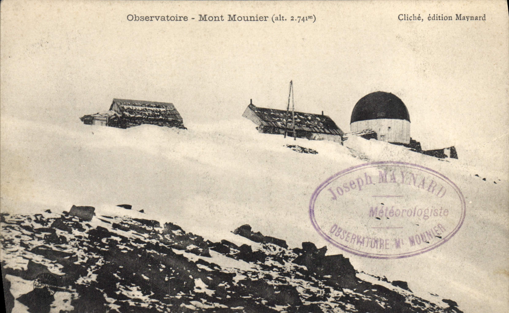 CPA Observatoire Mont Mounier Cachet Joseph Maynard