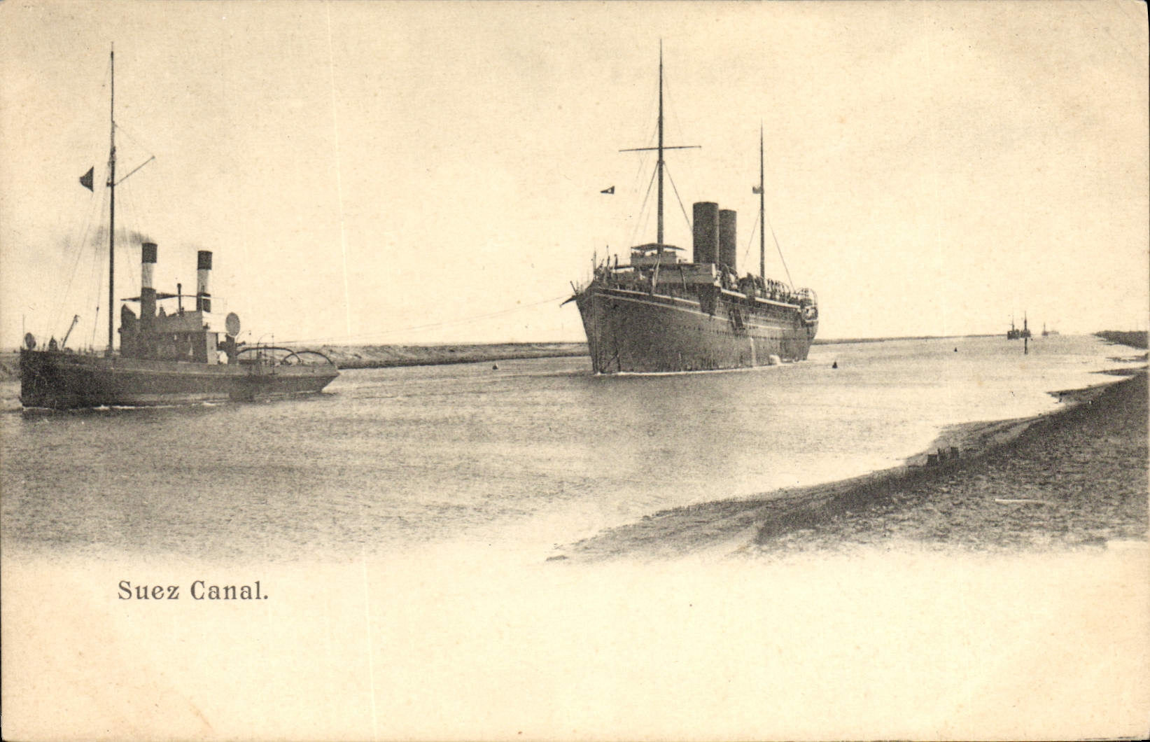 CPA Bateau Paquebot Suez Canal Egypt Egypte