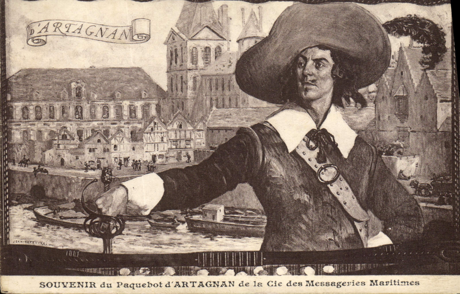 CPA Bateau Paquebot d'Artagnan de la Cie des Messageries Maritimes