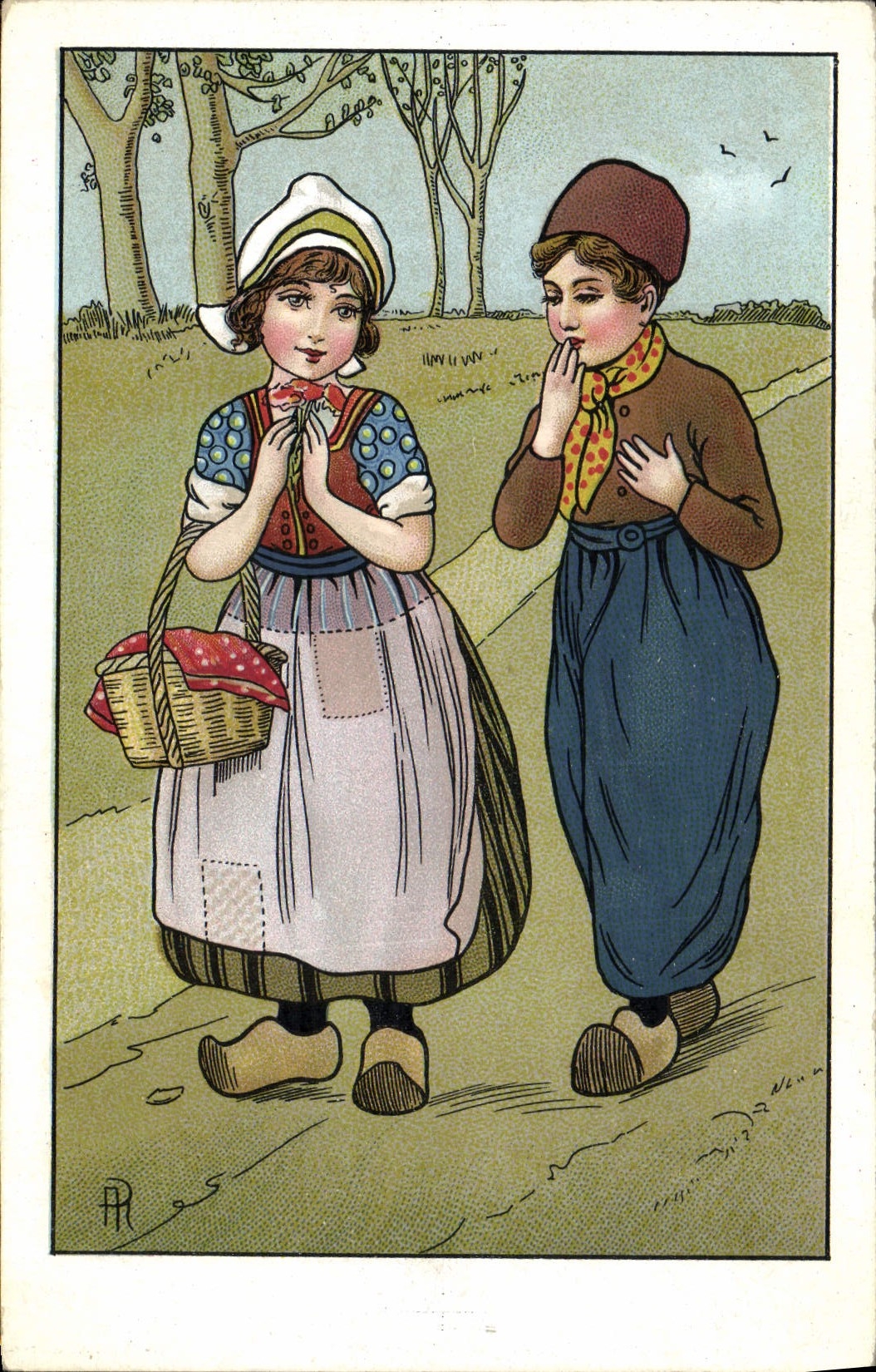 CPA Fantaisie Illustrateur Enfants Folklore Pays-Bas