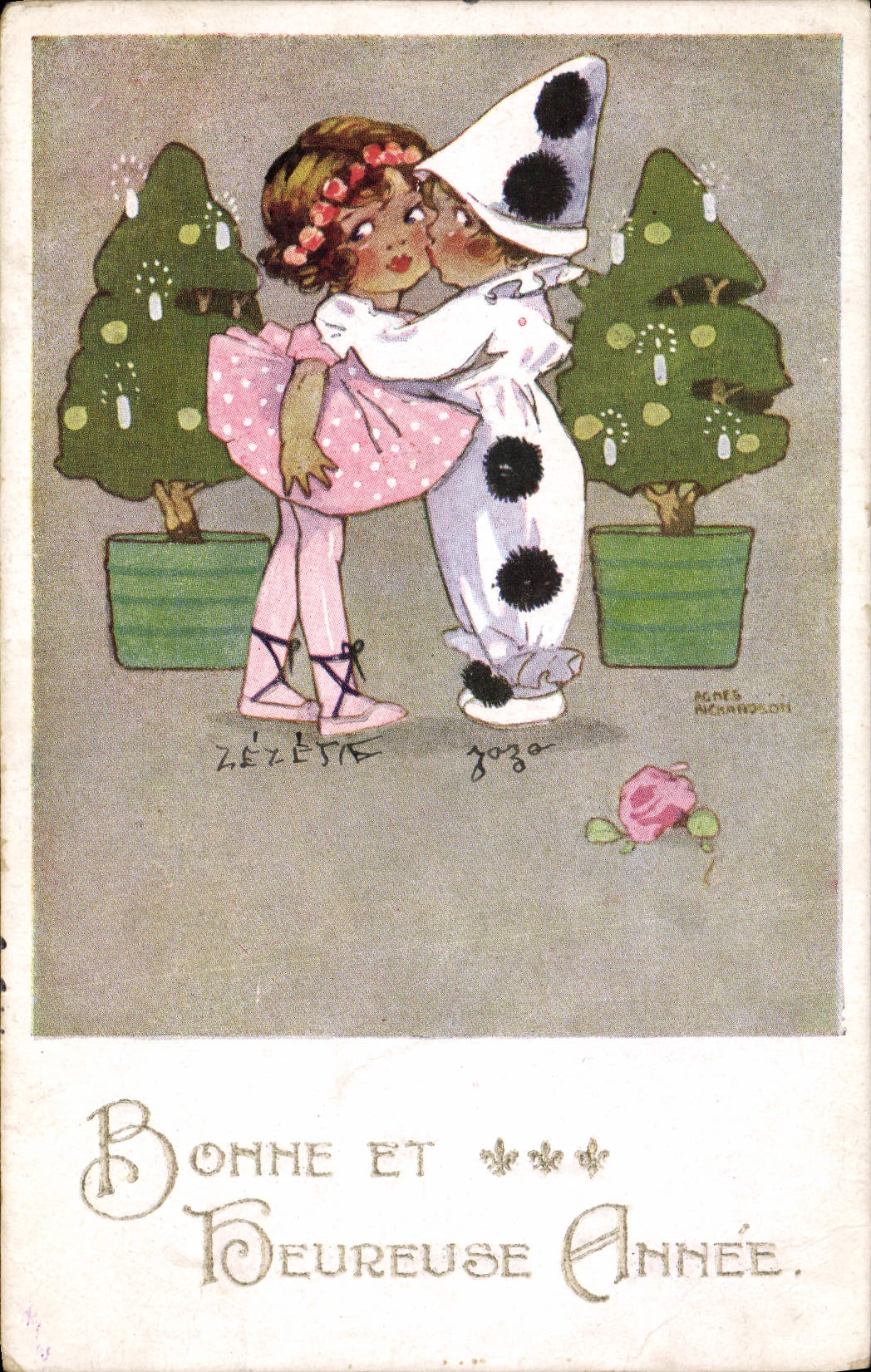 CPA Fantaisie Illustrateur Enfants Pierrot 