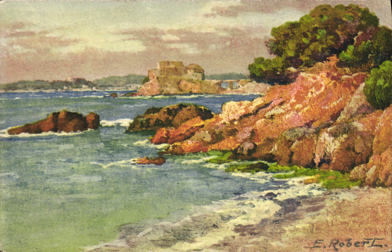 CPA Fantaisie Illustrateur Robert Paysage