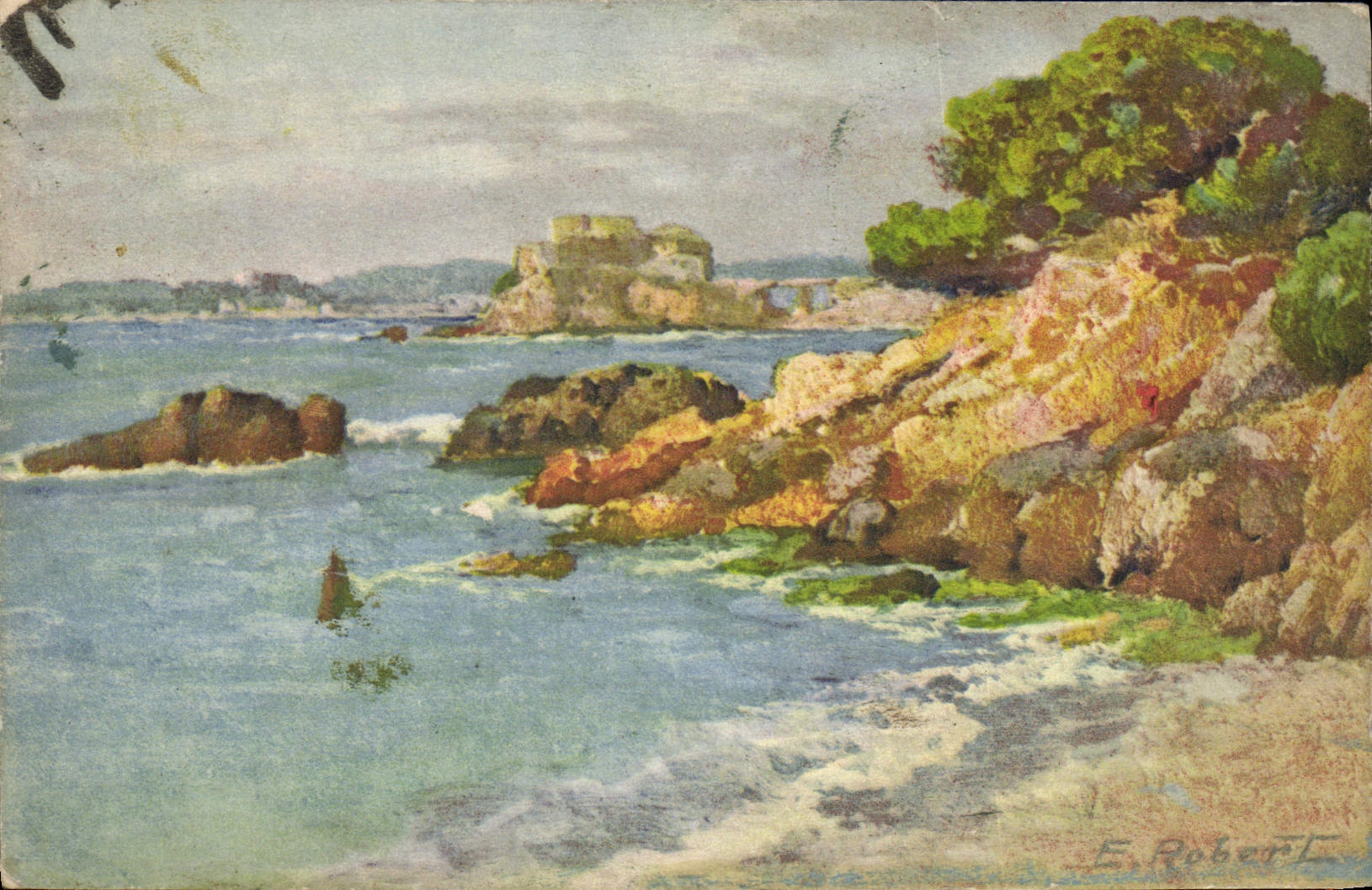 CPA Fantaisie Illustrateur Robert Paysage