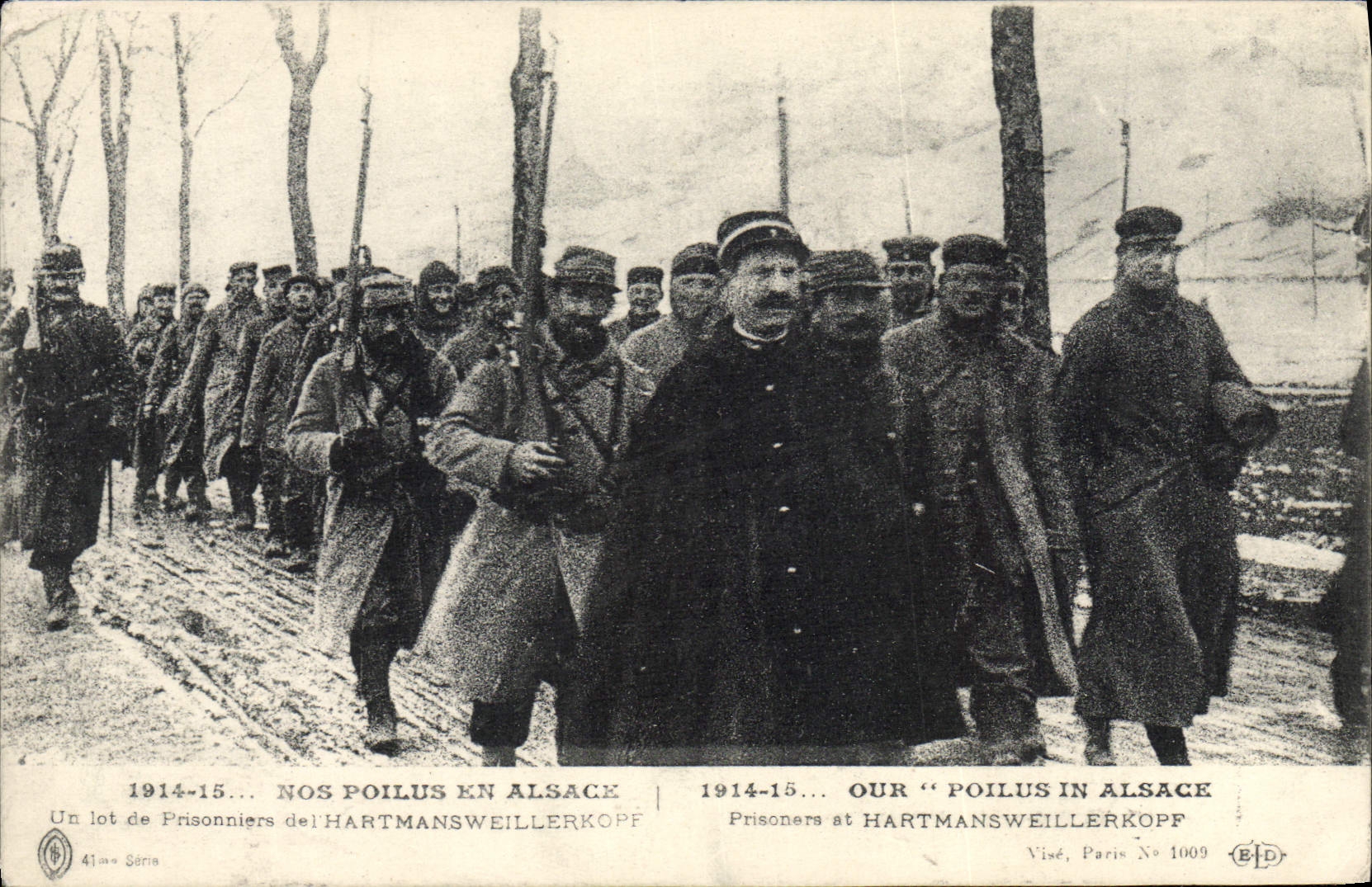 VINTAGE POSTCARD Militaria Our hairy in Alsace Hartmansweillerkopf