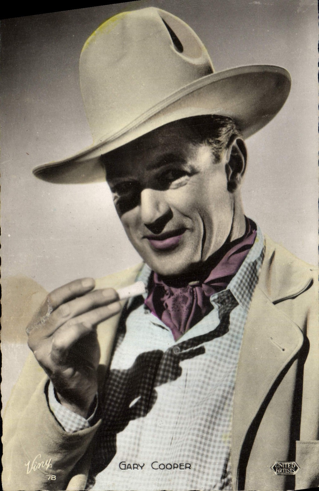 MODERN CARD Cinema Gary Cooper Cow-boy