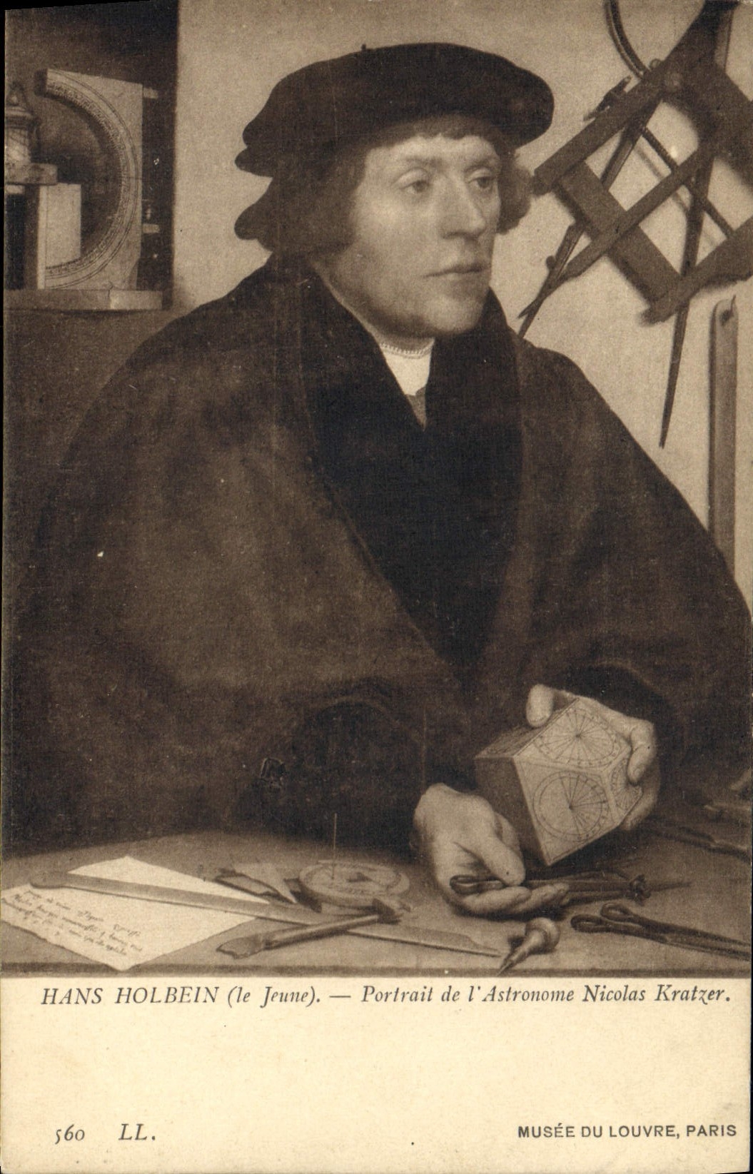CPA Astronomie Hans Holbein Portrait de l'astronome Nicolas Kratzer Musee du Louvre Paris
