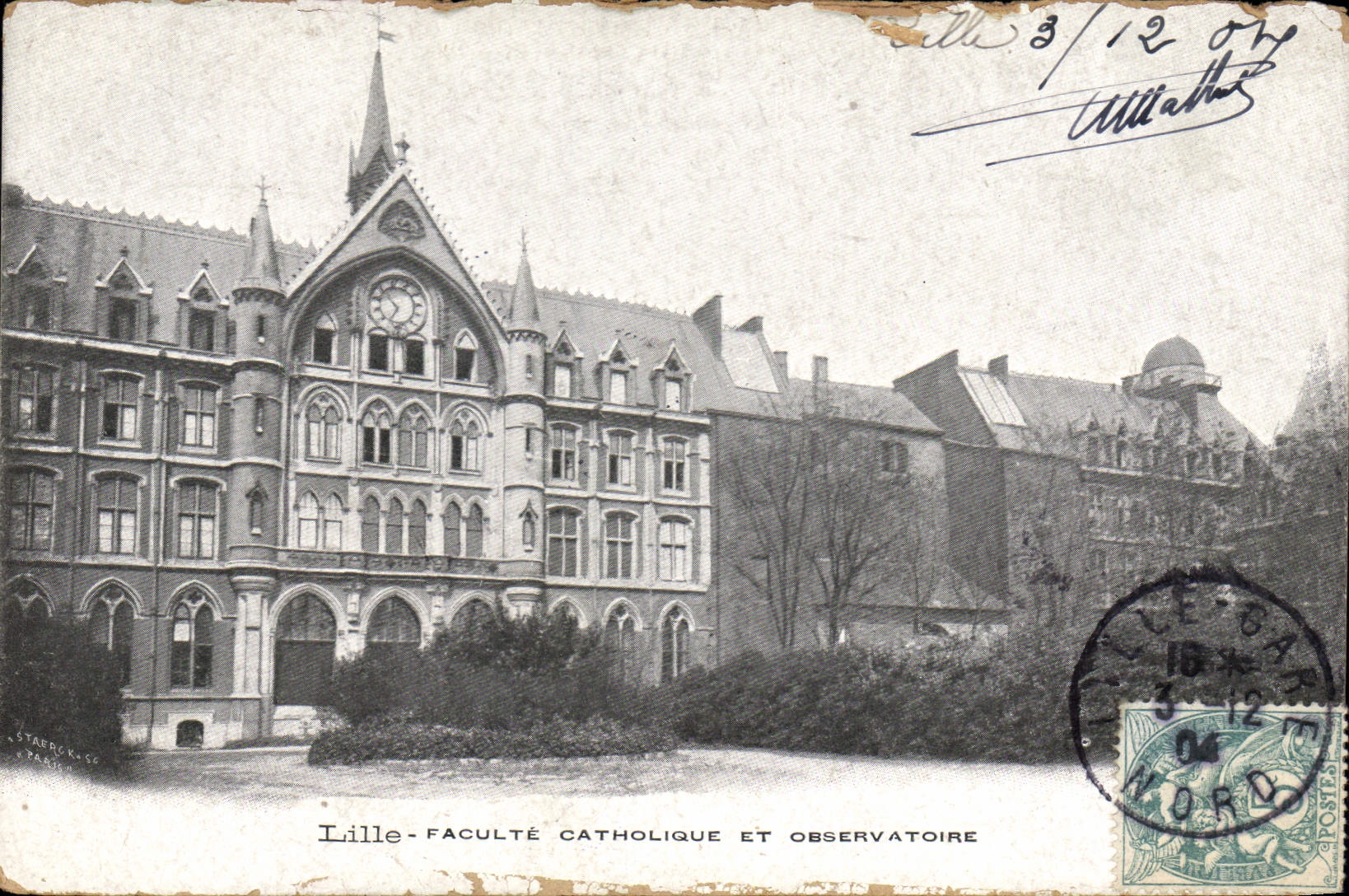 CPA Astronomie Lille Faculte catholique et Observatoire