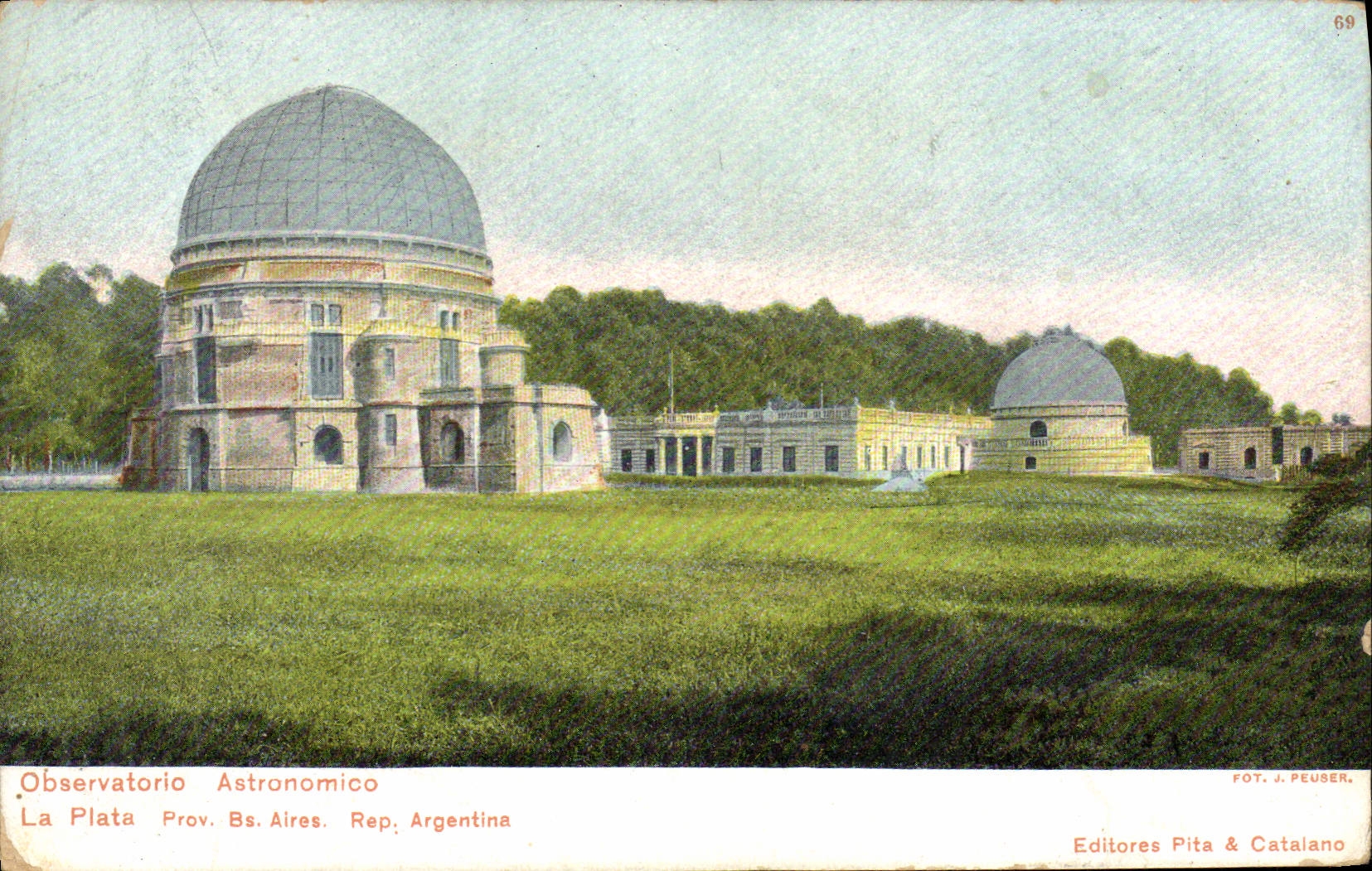 Astronomico Plata la Argentina la Argentina de Observatorio del observatorio de la astronomía de la POSTAL de la VENDIMIA