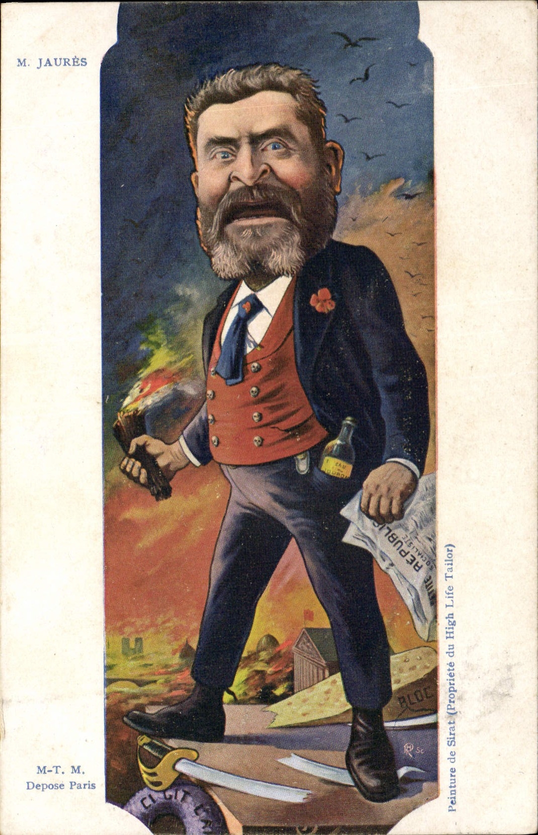 CPA Politique Satirique Jaures 