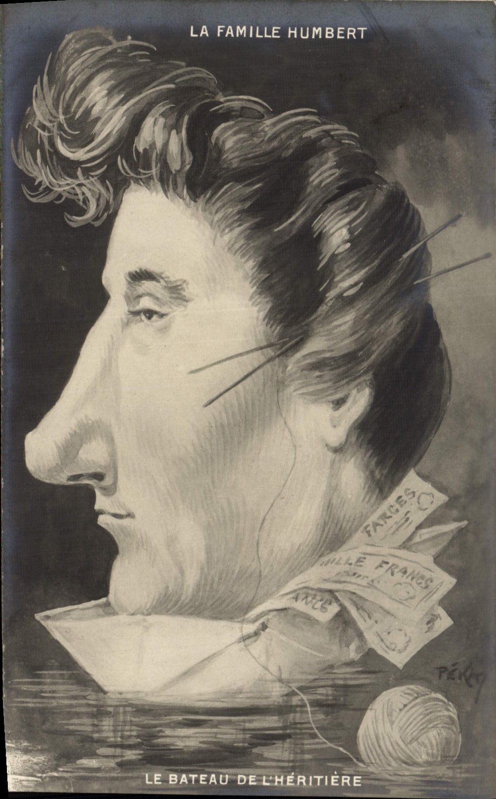 CPA Politique Satirique La famille Humbert Le bateau de l'heritiere