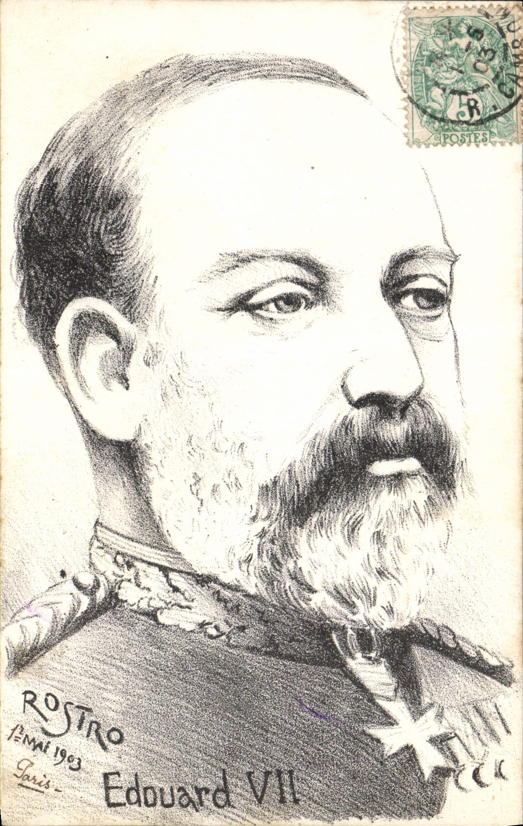 CPA Politique Satirique Edouard VII Rostro 