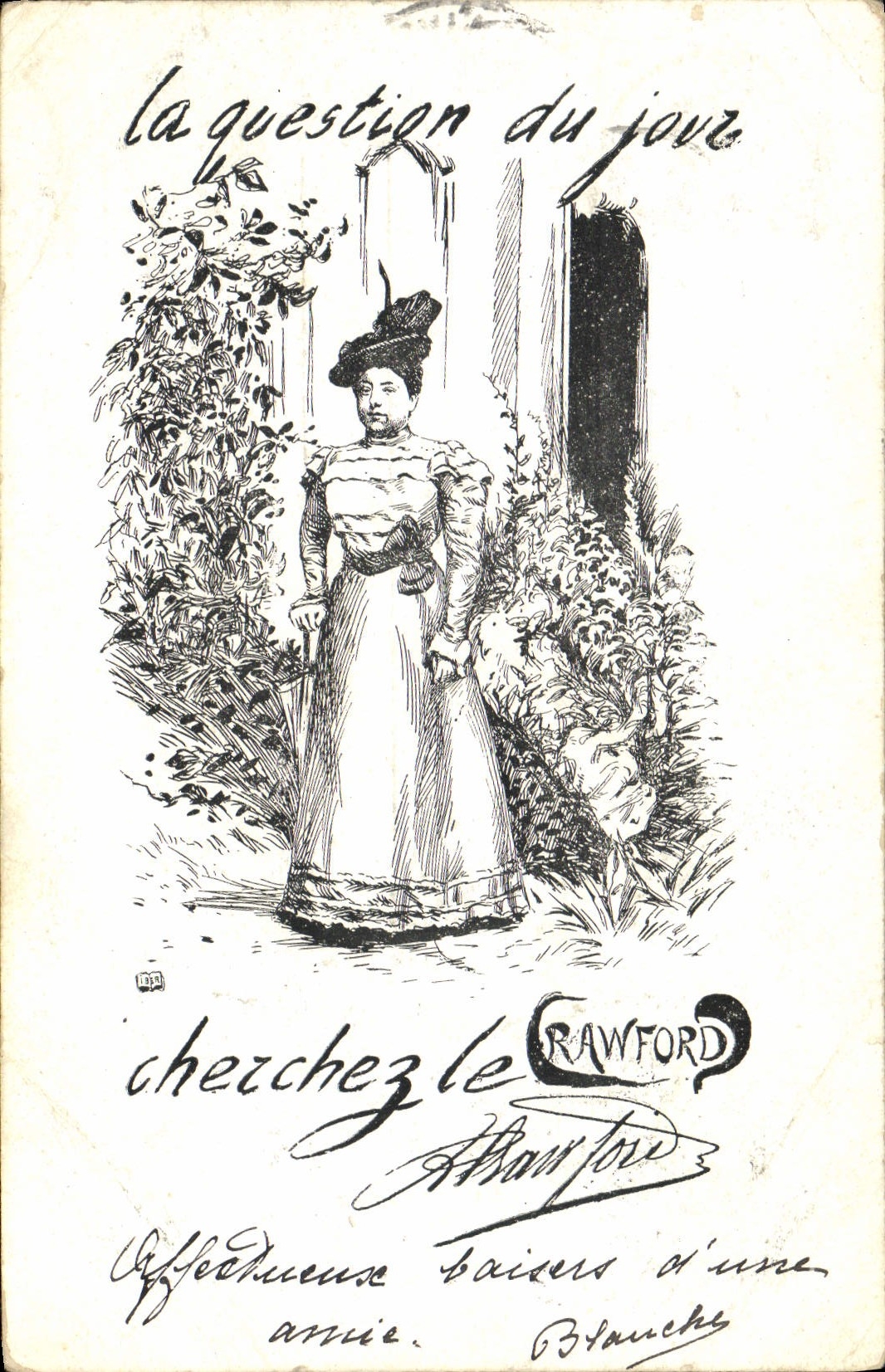 CPA Politique Satirique La question du jour Crawford 