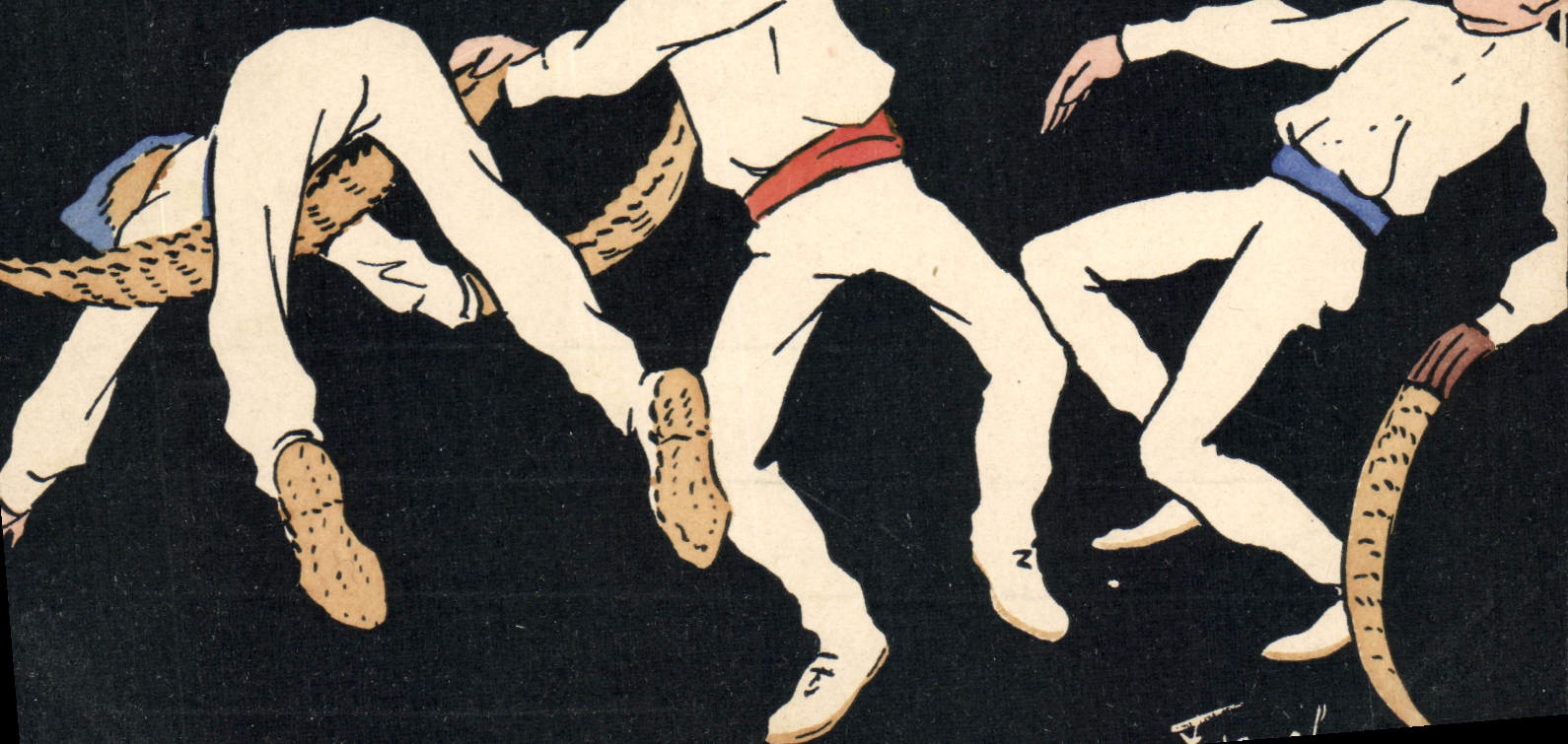 VINTAGE POSTCARD Basque Ball