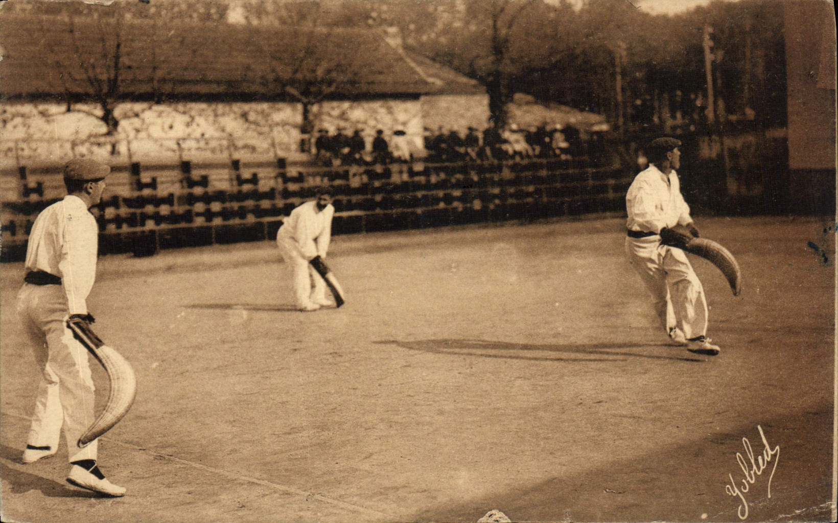 CPA Pelote Basque Pays basque Joueurs de pelotte a Chistera