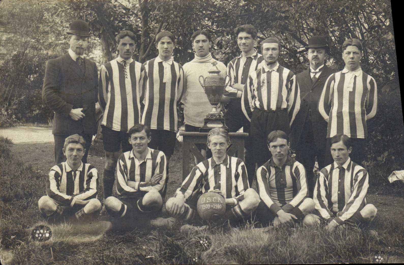 CARTE PHOTO Rugby Coupe US CA 1909 1910