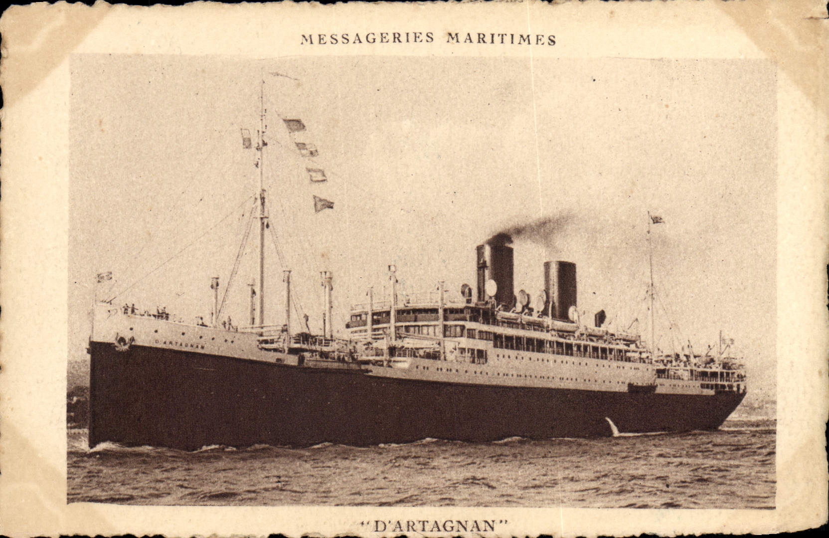 CPA Bateau Paquebot Messageries Maritimes D'Artagnan