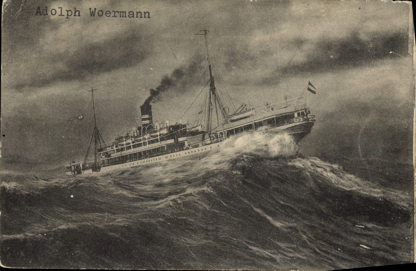 VINTAGE POSTCARD Boat Steamer Adolph Woermann
