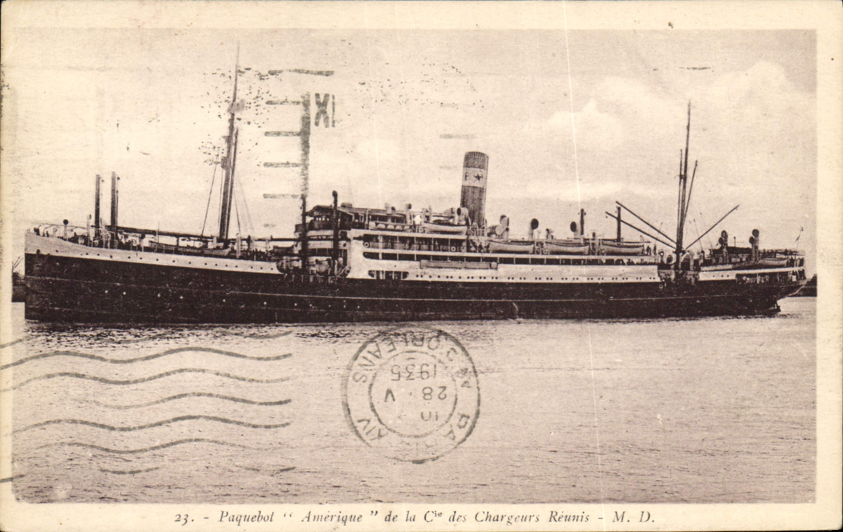 CPA Bateau Paquebot Amerique de la Cie des Chargeurs Reunis