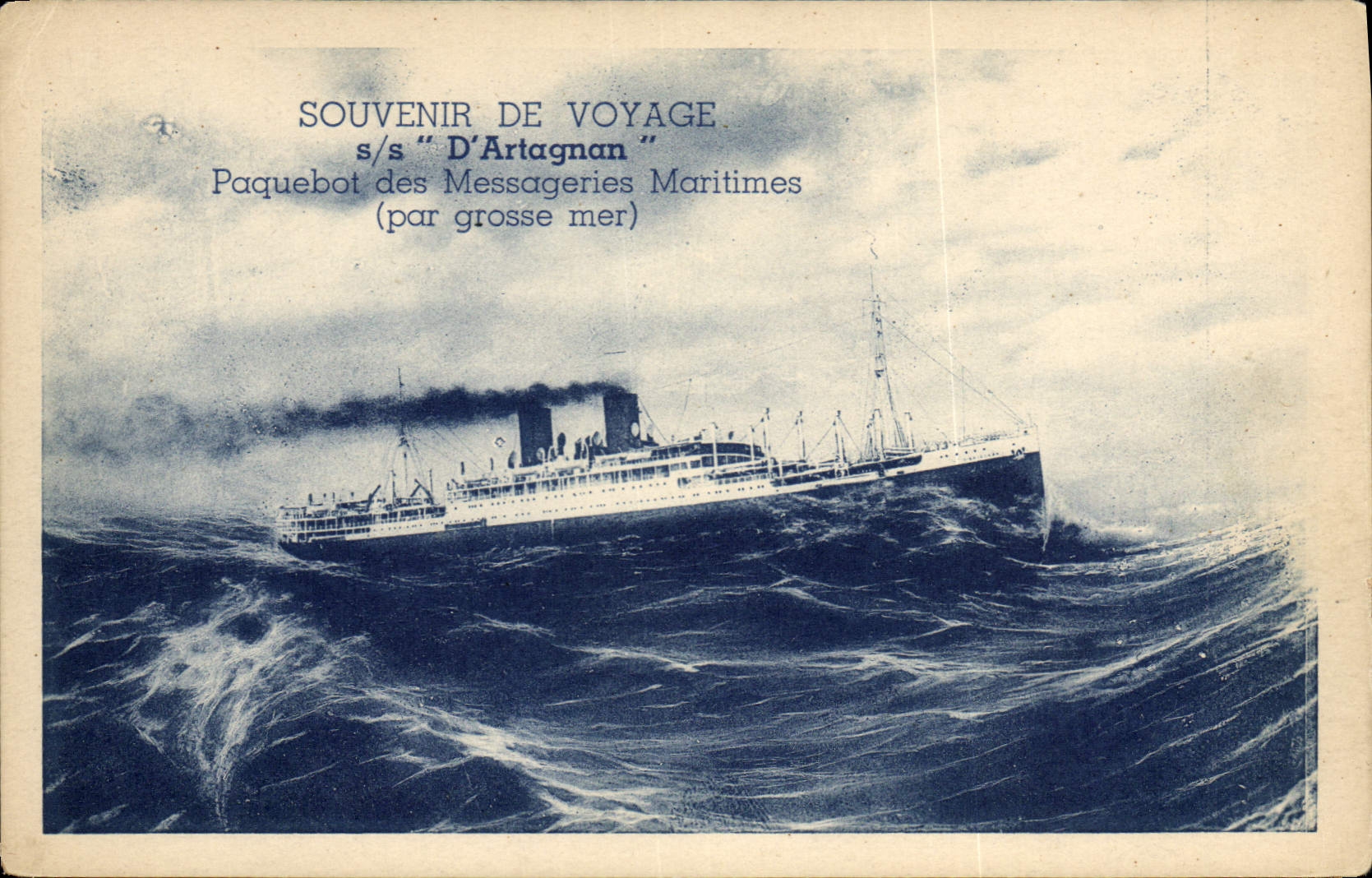 CPA Bateau Paquebot SS D'Artagnan Messageries Maritimes 
