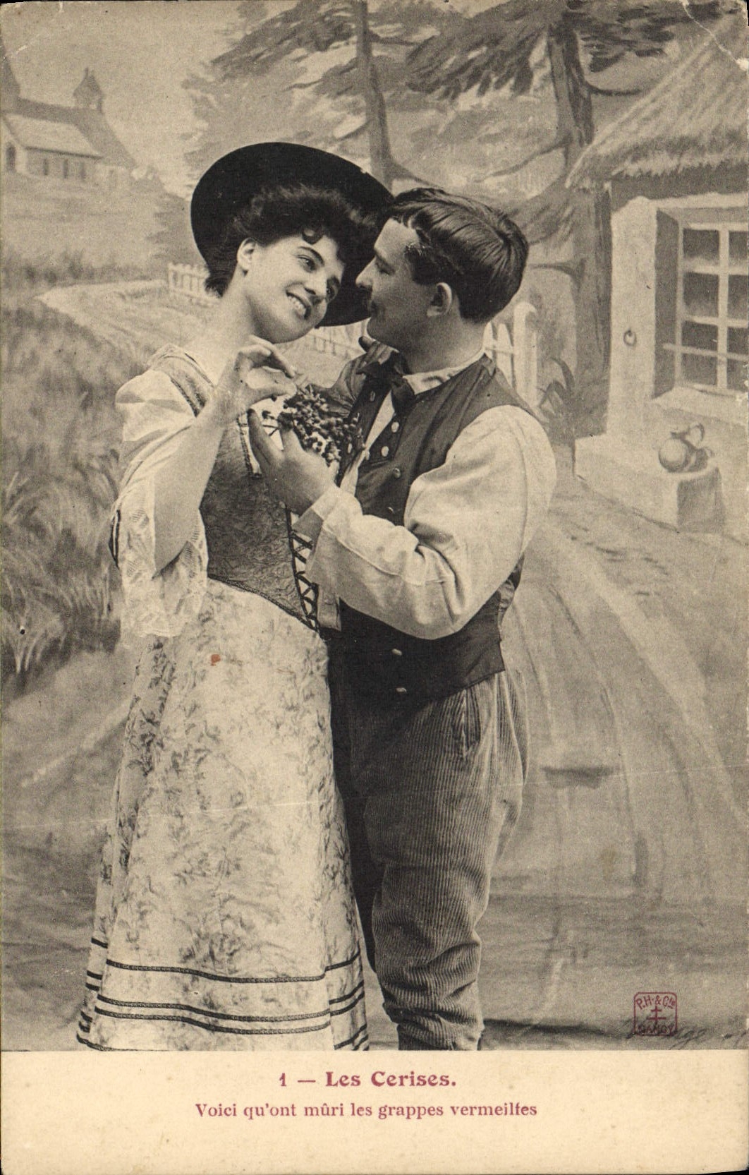 CPA Fantaisie Femme Les cerises