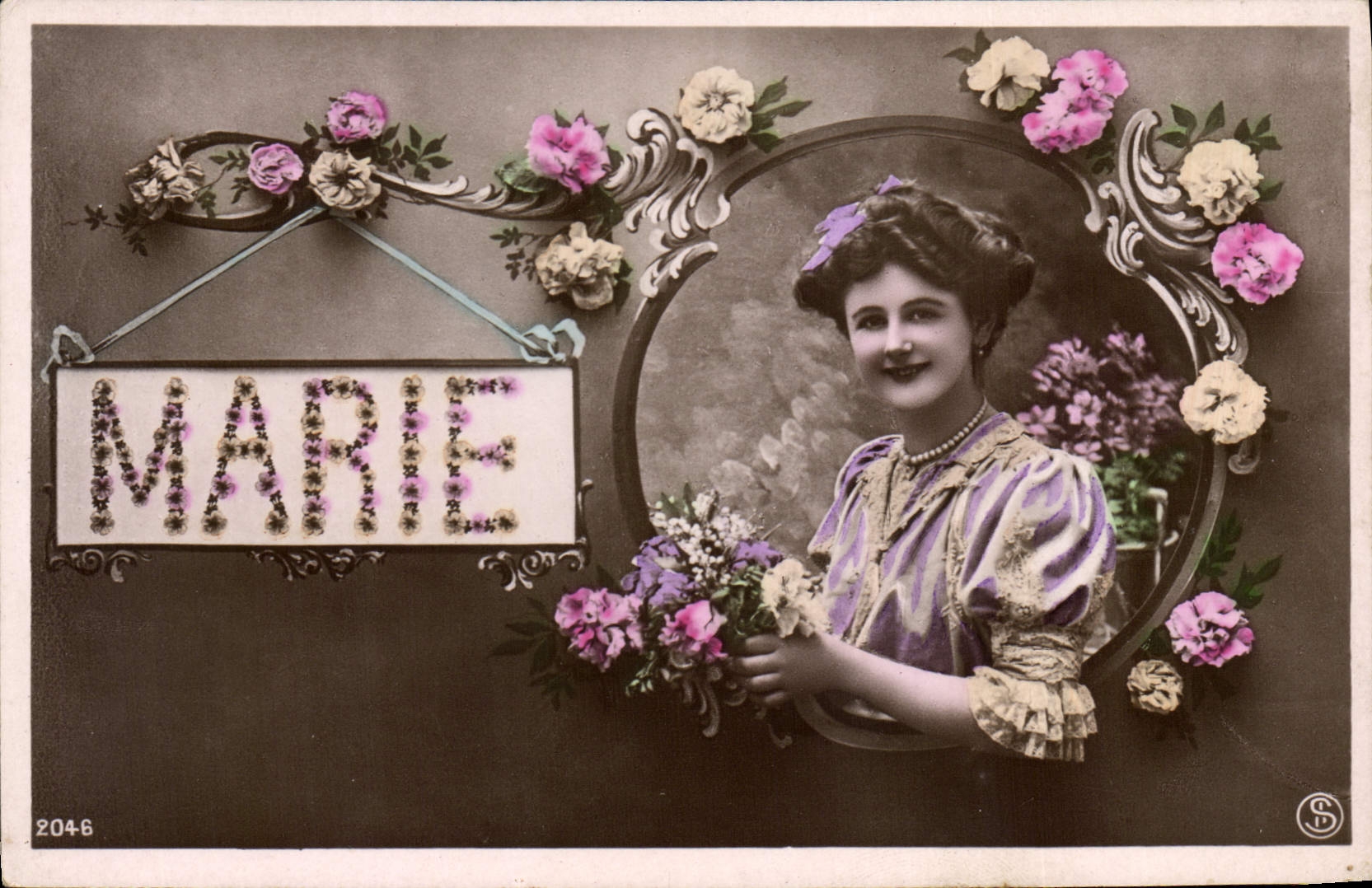 CPA Fantaisie Prenom Marie