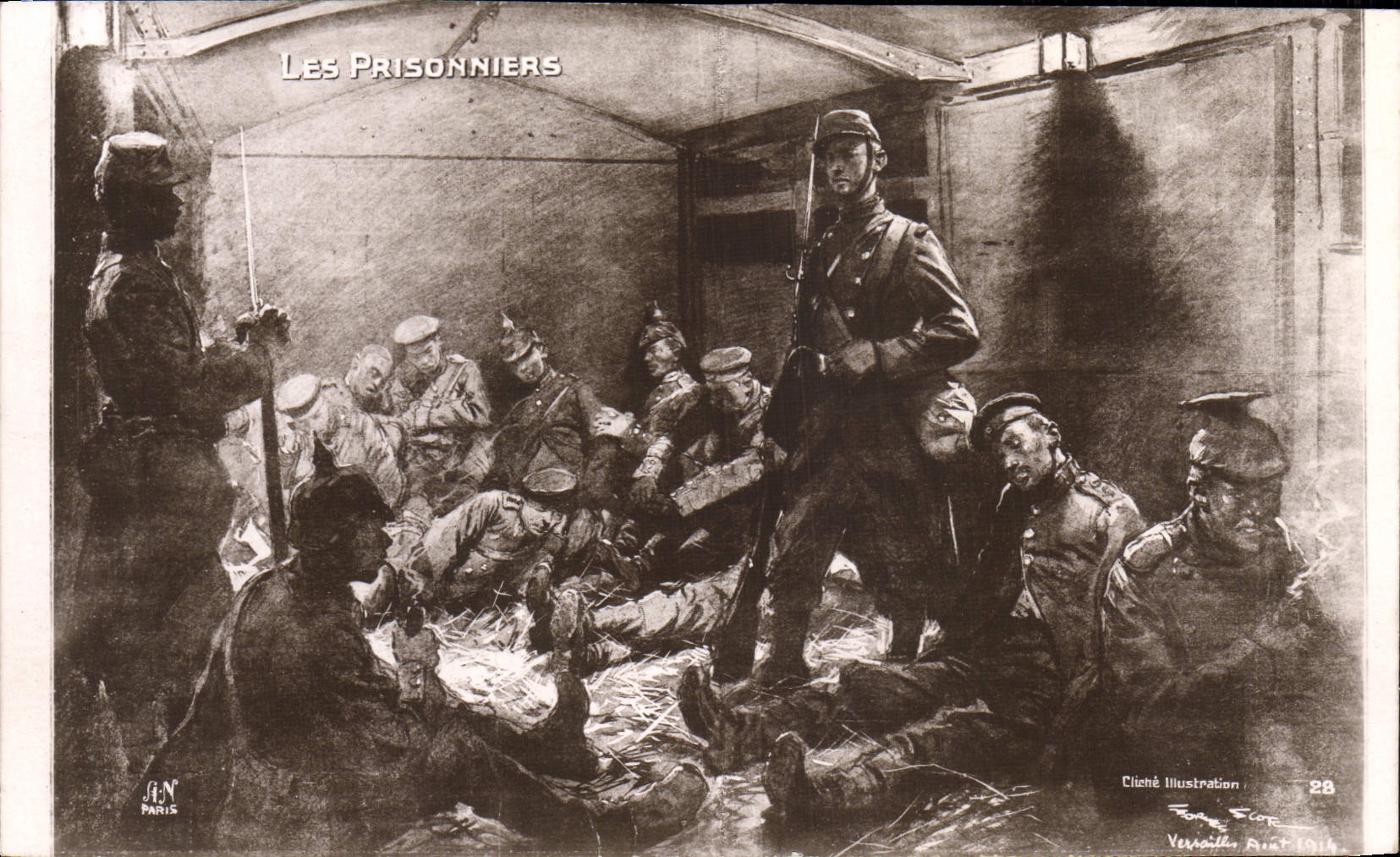 CPA Militaria Les Prisonniers 
