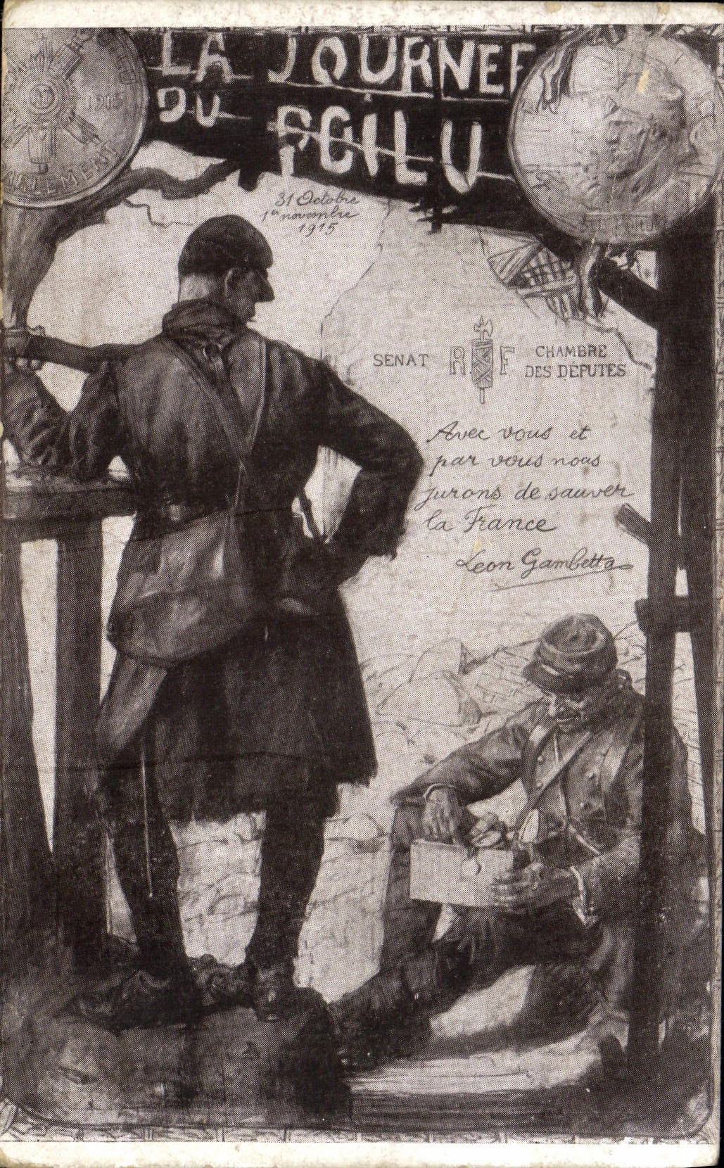 CPA Militaria Journee du Poilu 1915