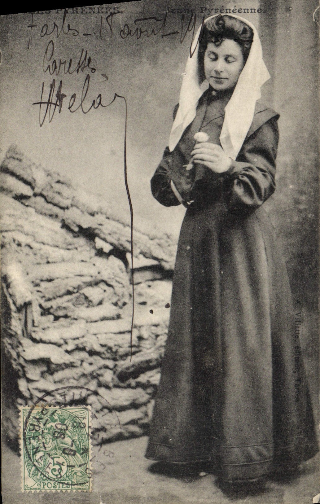 CPA Folklore Pyrenees Jeune pyreneenne