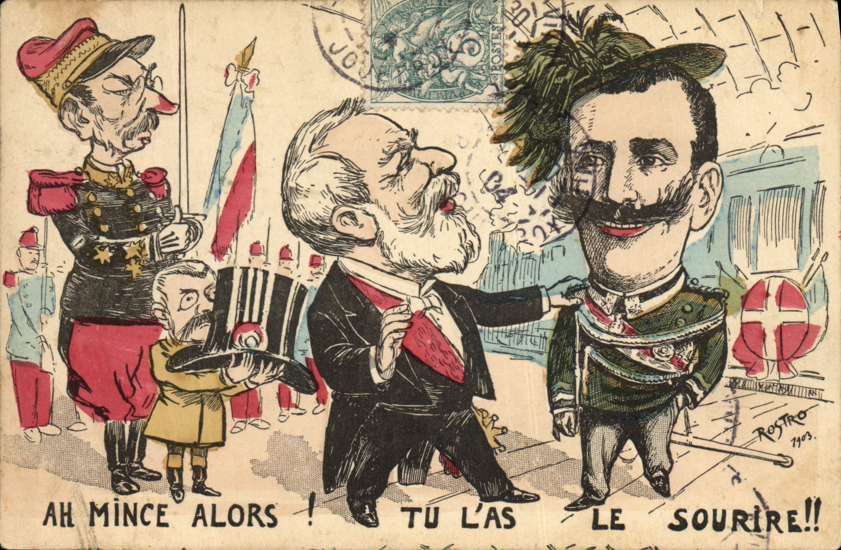 CPA Politique Satirique Ah mince alors tu l'as le sourire