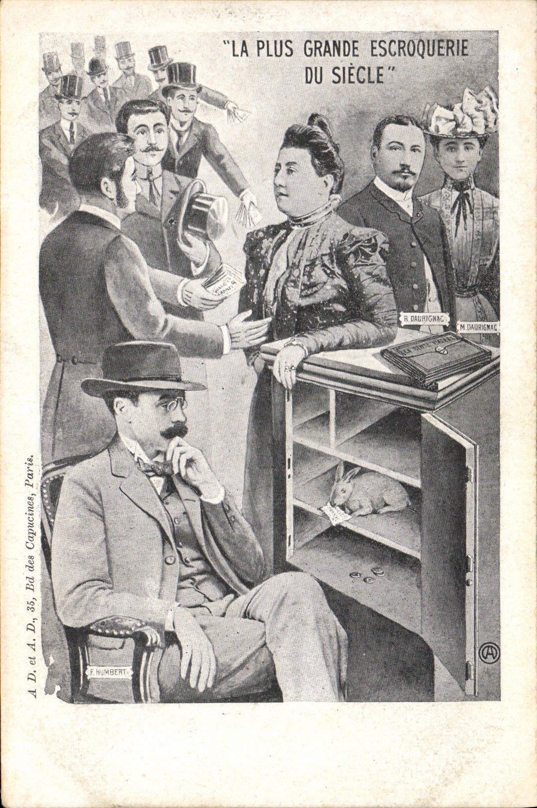 CPA Politique Satirique La plus grande escroquerie du siecle Humbert Lapin