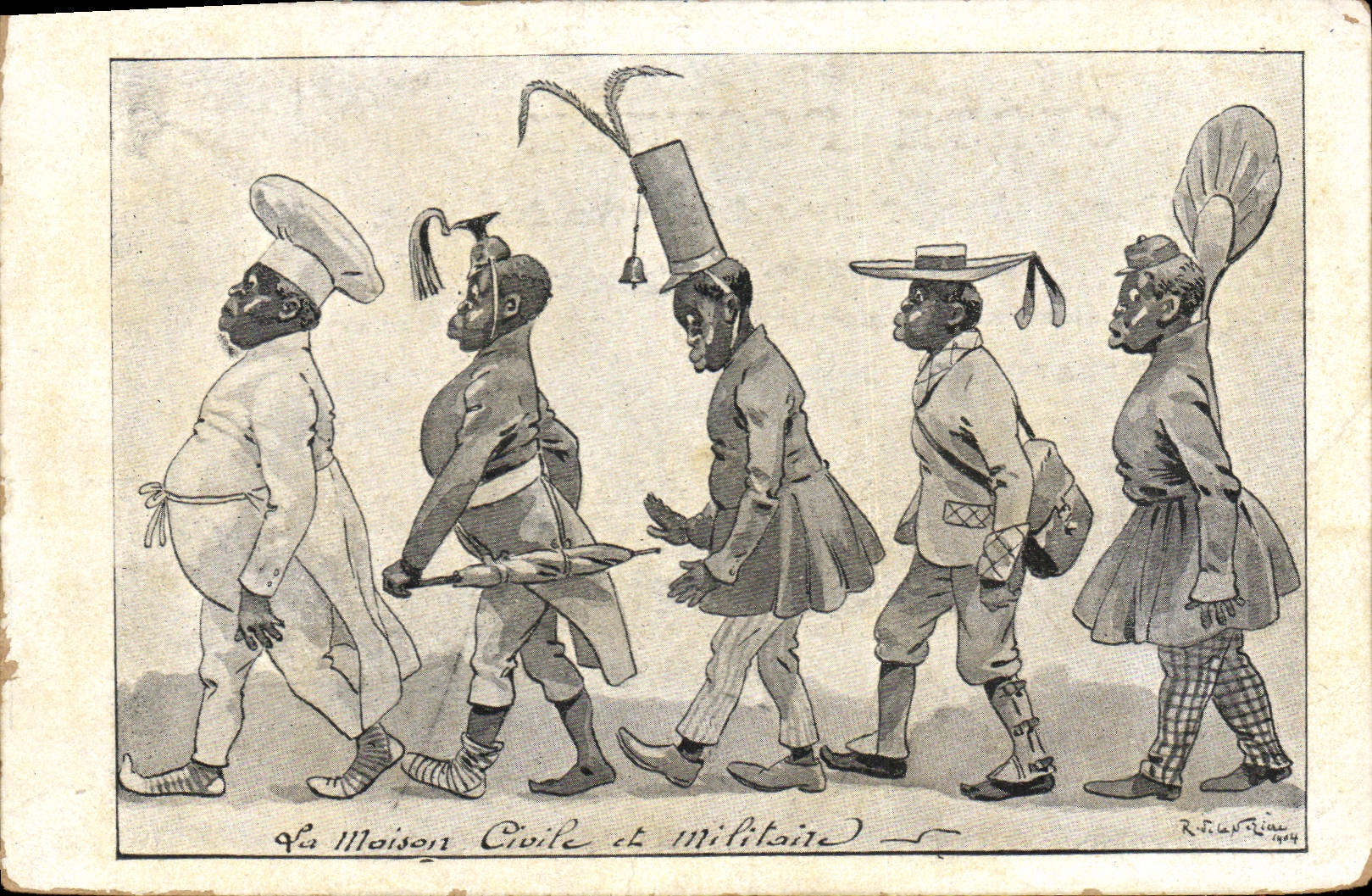 Escritor satírico político de la POSTAL de la VENDIMIA la casa civil y militar