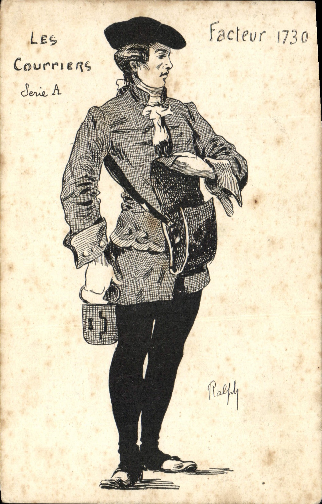 VINTAGE POSTCARD the mails Factor 1730