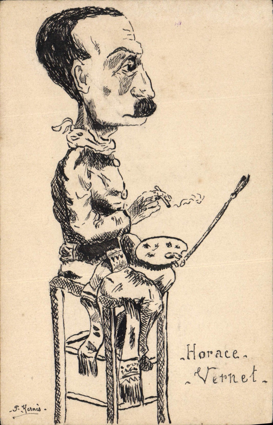 CPA Politique Satirique Horace Vernet