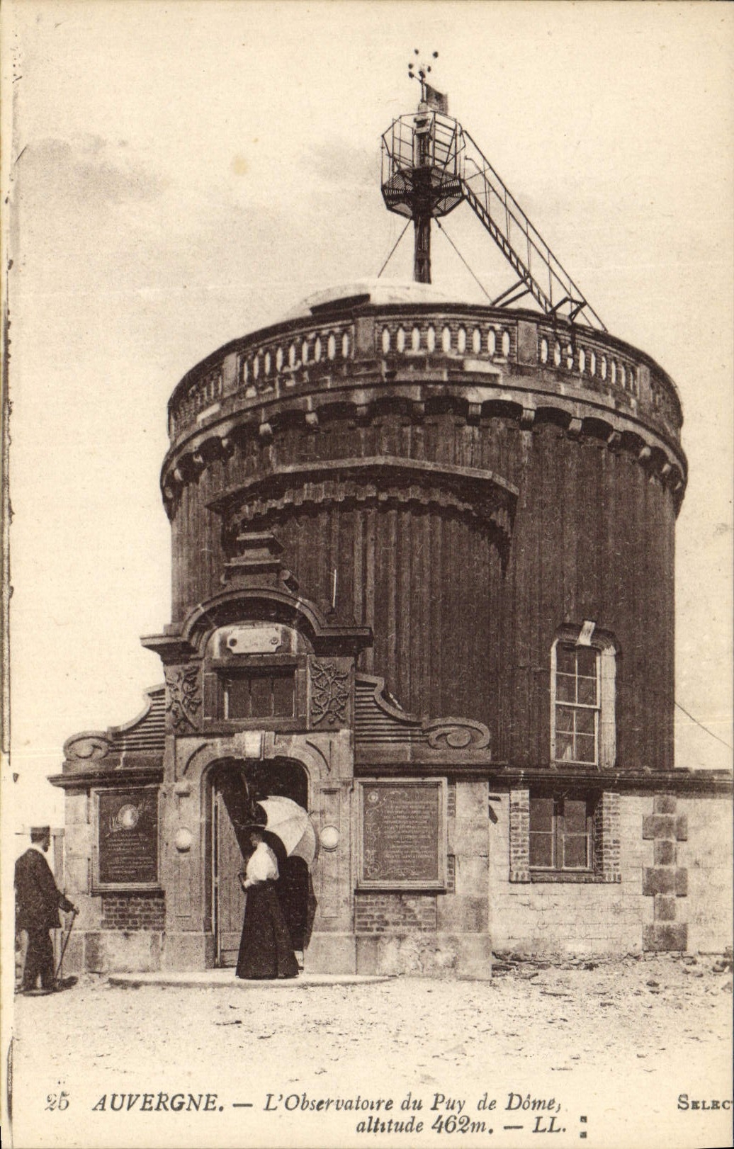 VINTAGE POSTCARD Auvergne Astronomy the Observatory of Puy de Dome