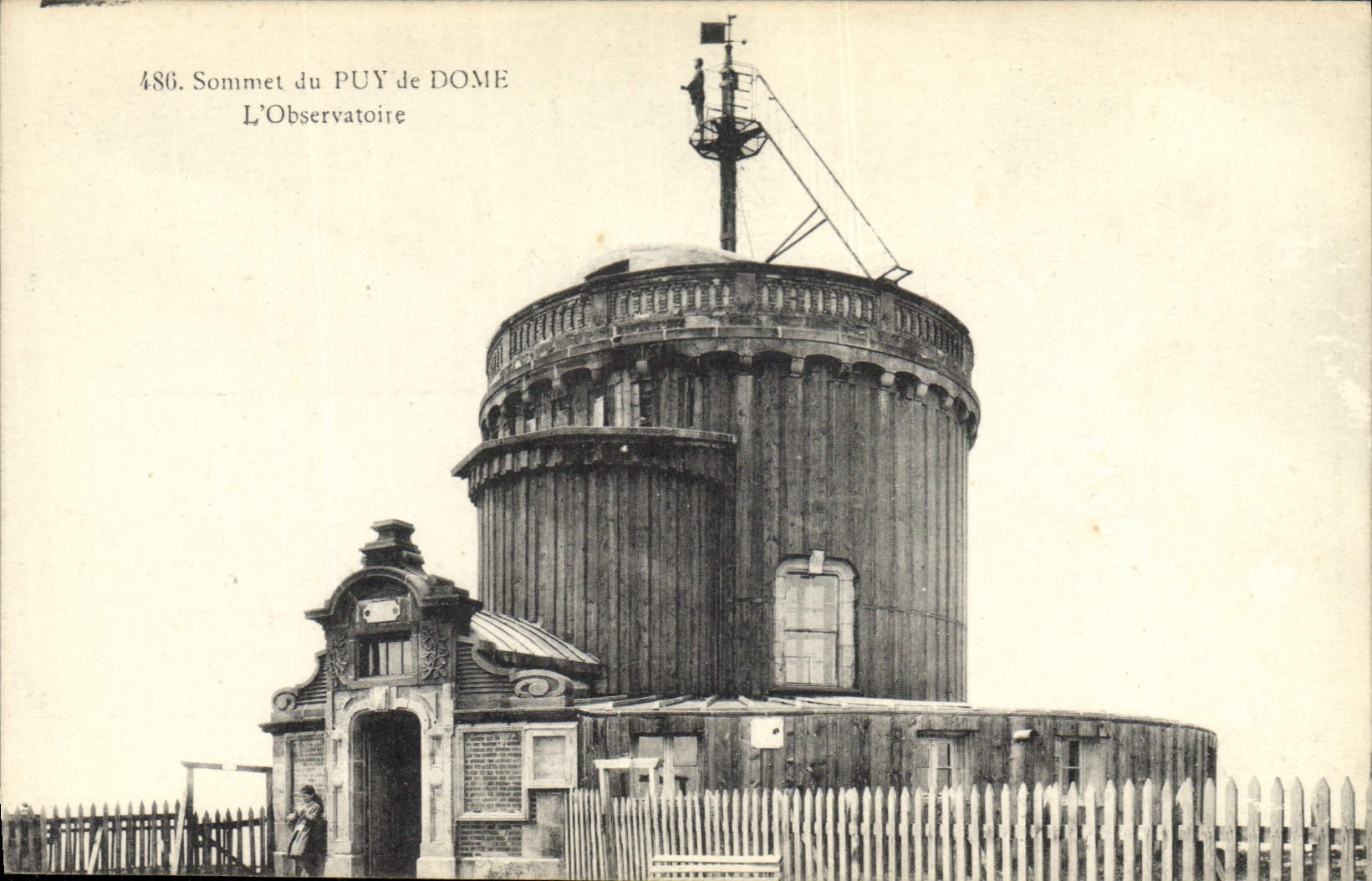 VINTAGE POSTCARD Astronomy Summit of Puy de Dome the Observatory