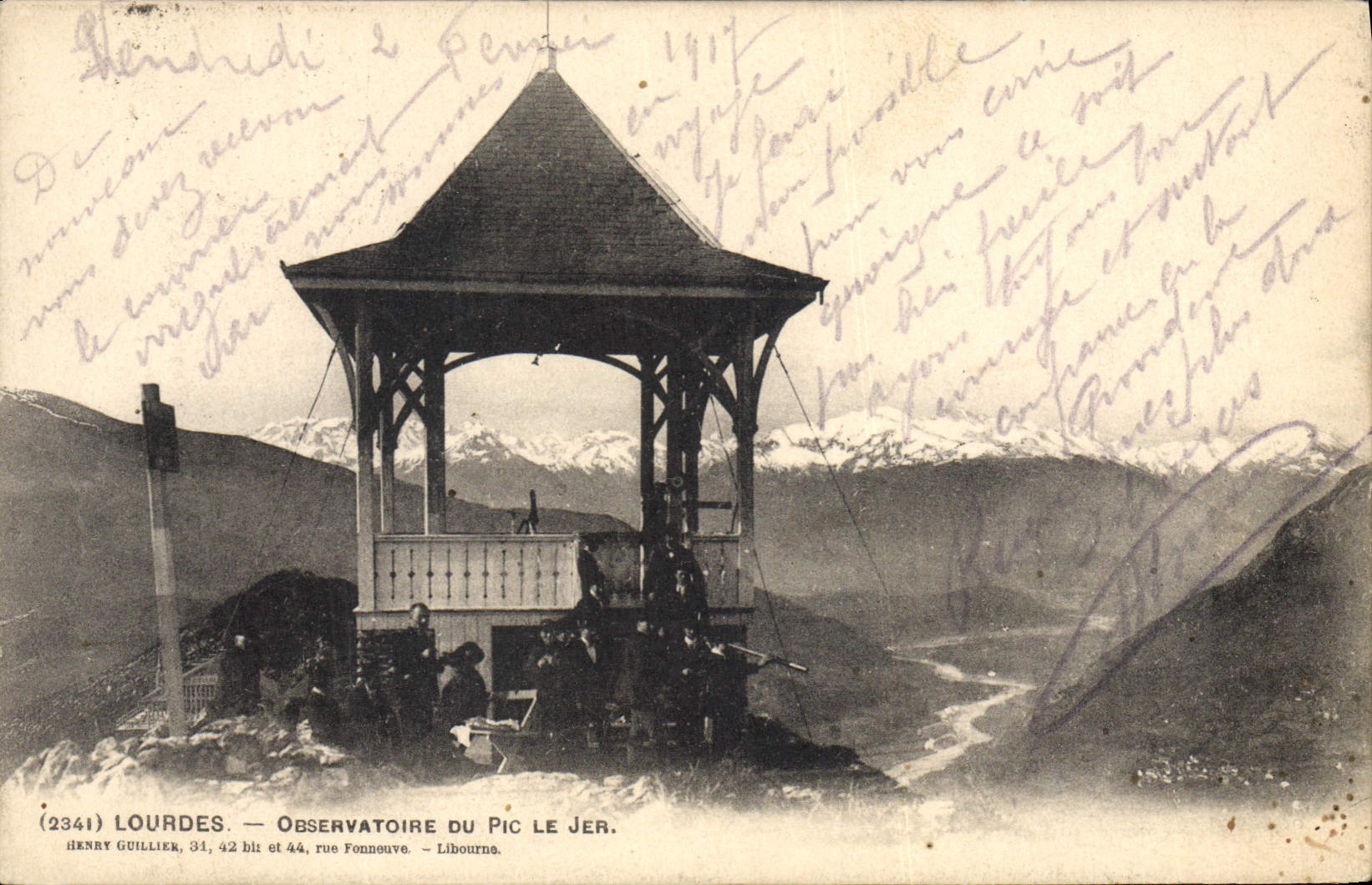 VINTAGE POSTCARD Astronomy Heavy Observatory of the Peak Jer