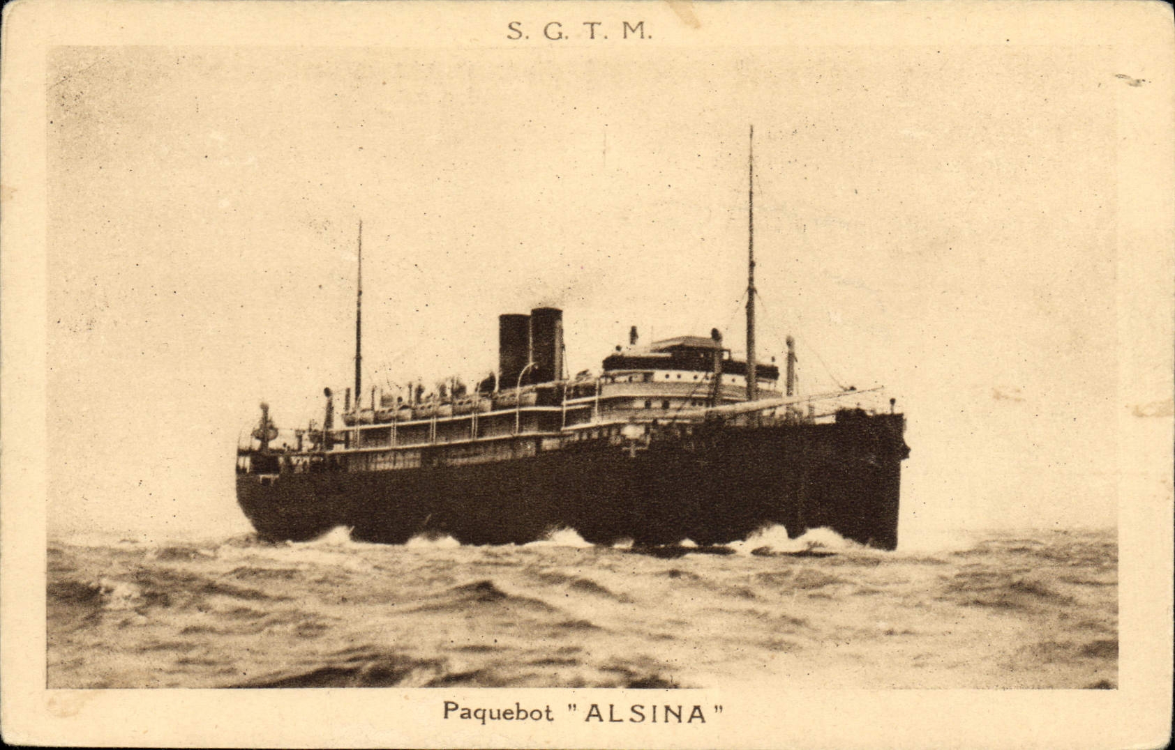 CPA Bateau SGTM Paquebot Alsina