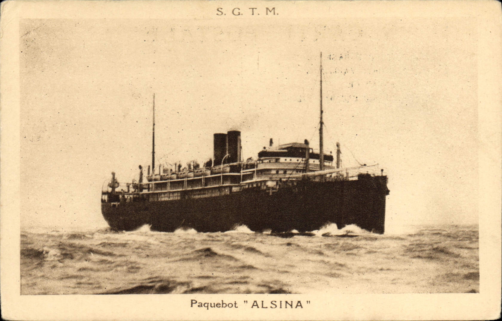 CPA Bateau SGTM Paquebot Alsina