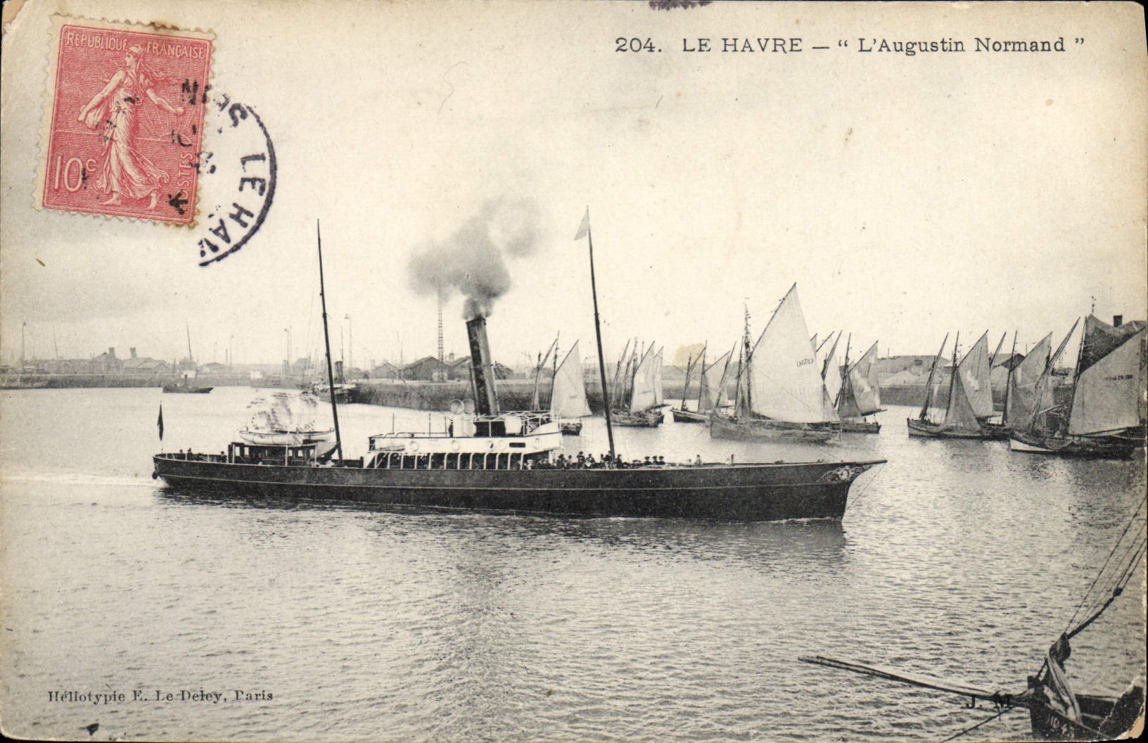 CPA Bateau Le Havre L'Augustin Normand