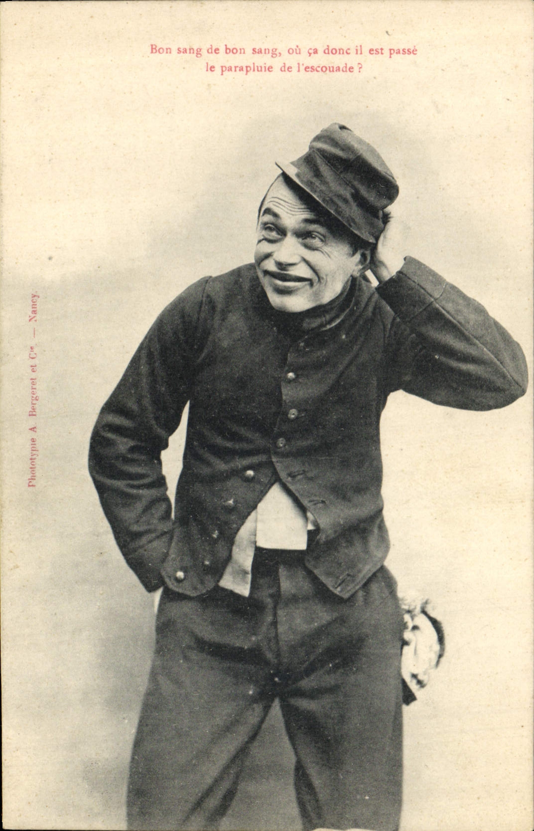 CPA Fantaisie Homme Soldat Militaria 