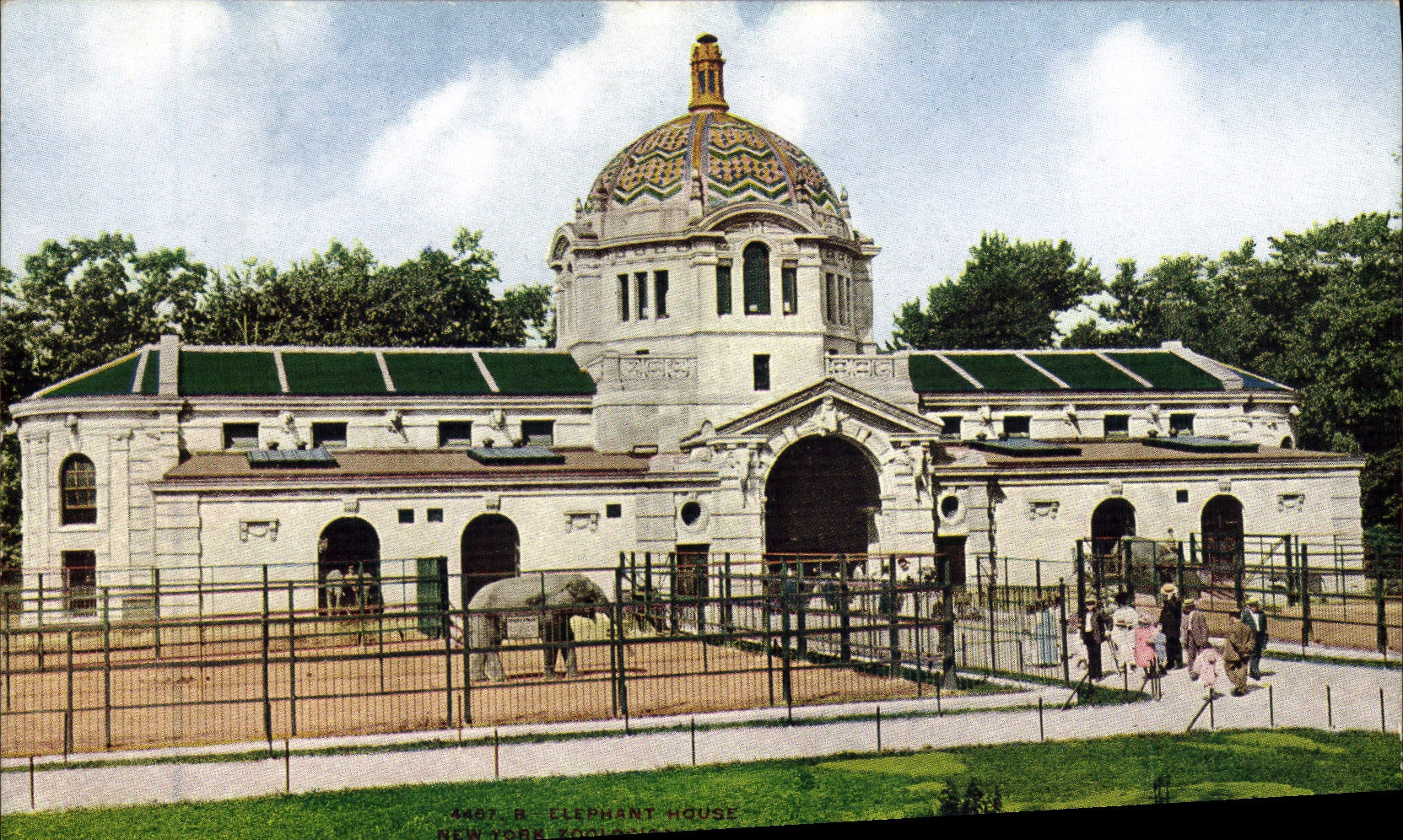 CPA Elephant house New York Zoological Park Zoo