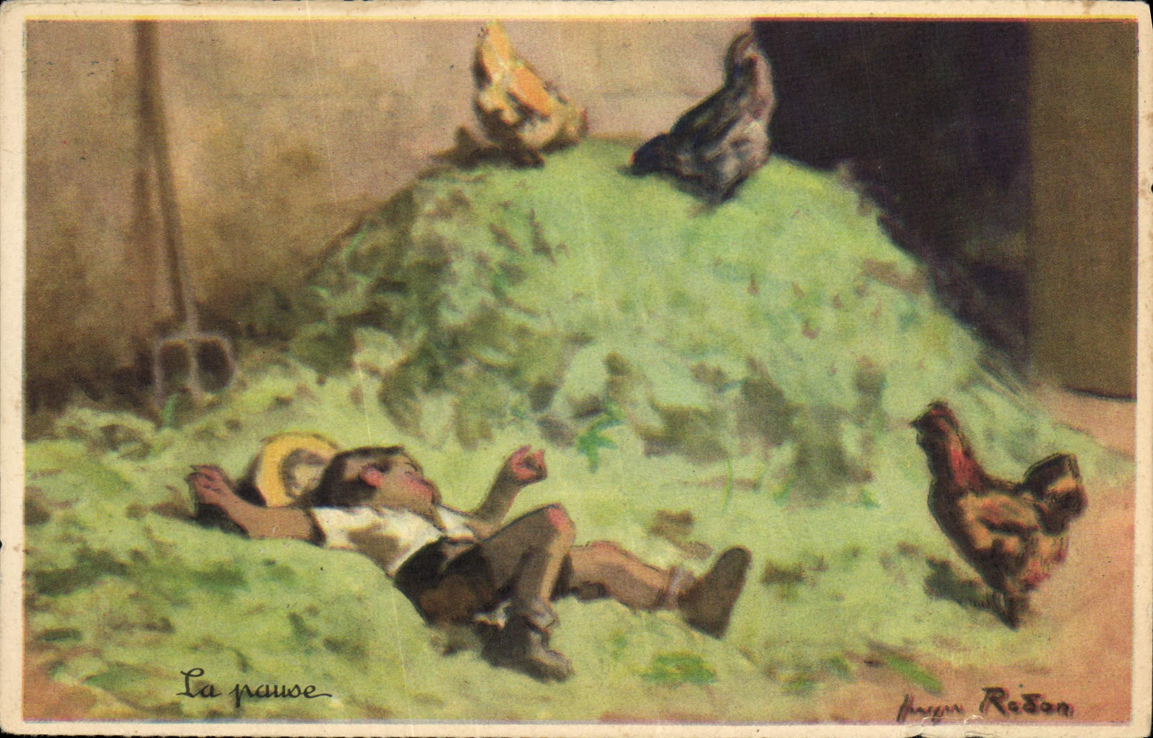 CPA Fantaisie Illustrateur Redon Enfant