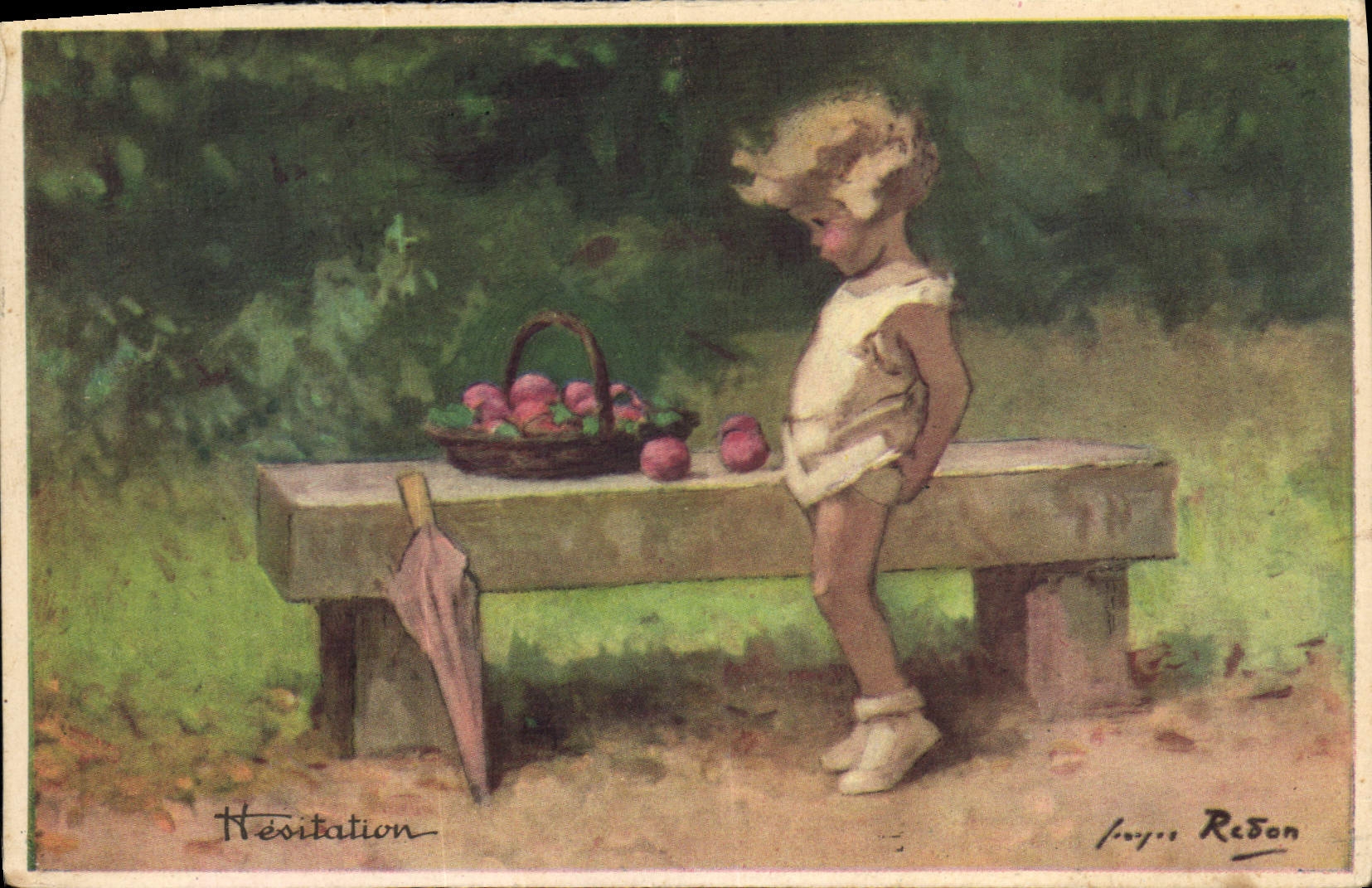 CPA Fantaisie Illustrateur Redon Enfant