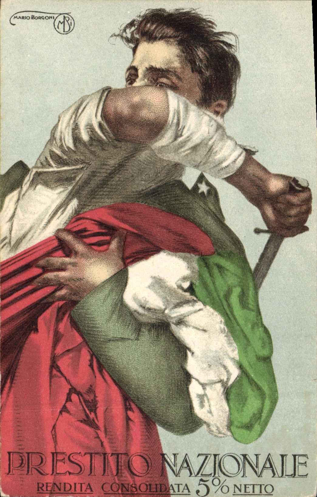 VINTAGE POSTCARD Militaria Prestito Nazionale Italy Loan