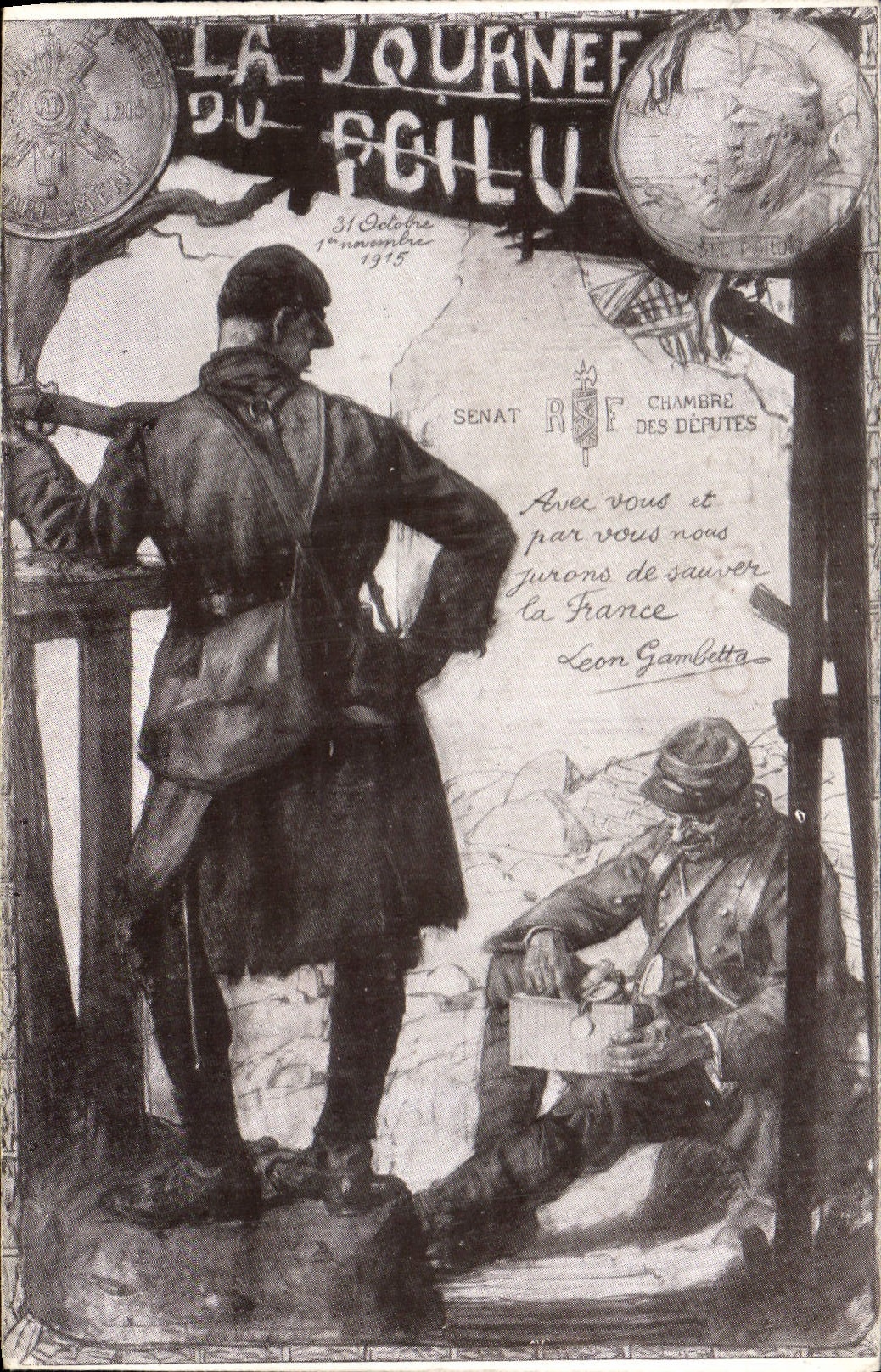 CPA Militaria Journee du Poilu 1915