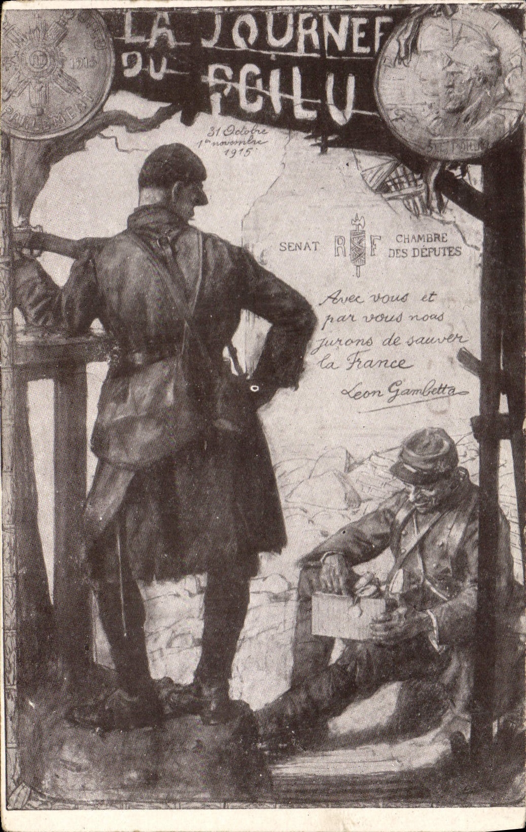 CPA Militaria Journee du Poilu 1915