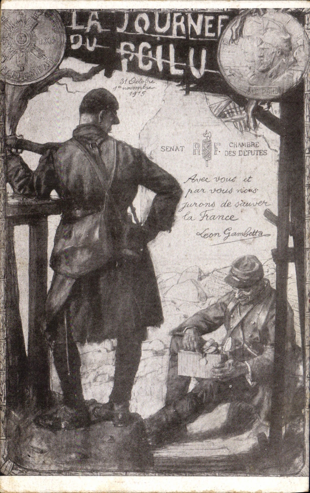 CPA Militaria Journee du Poilu 1915