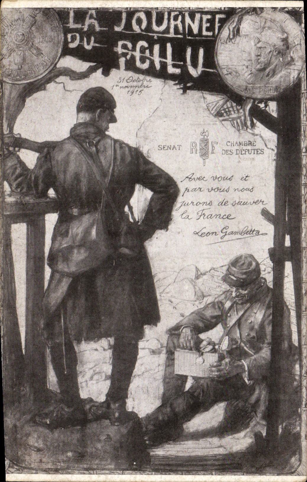 CPA Militaria Journee du Poilu 1915