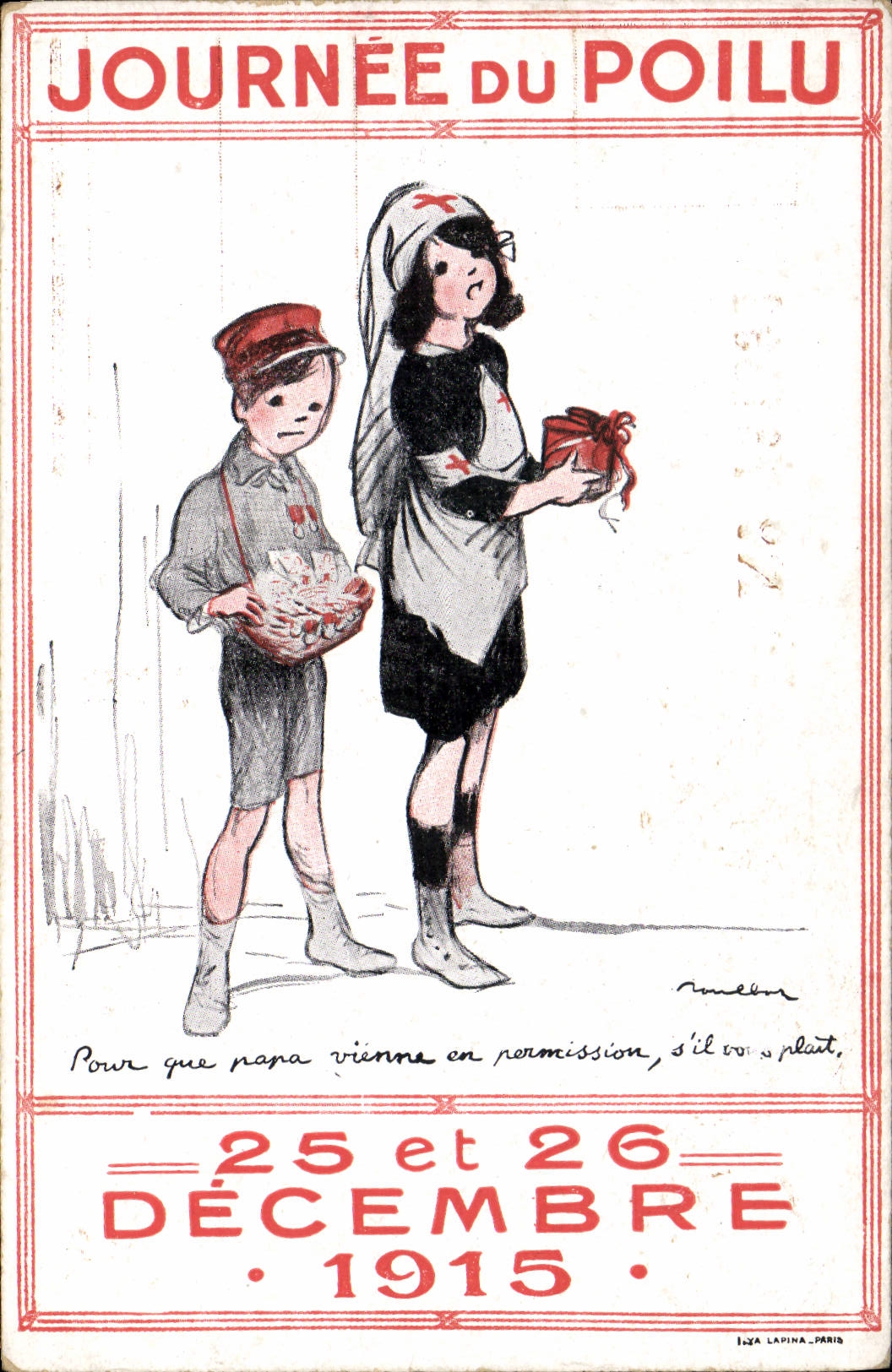 CPA Militaria Journee du Poilu 25 et 26 decembre 1915