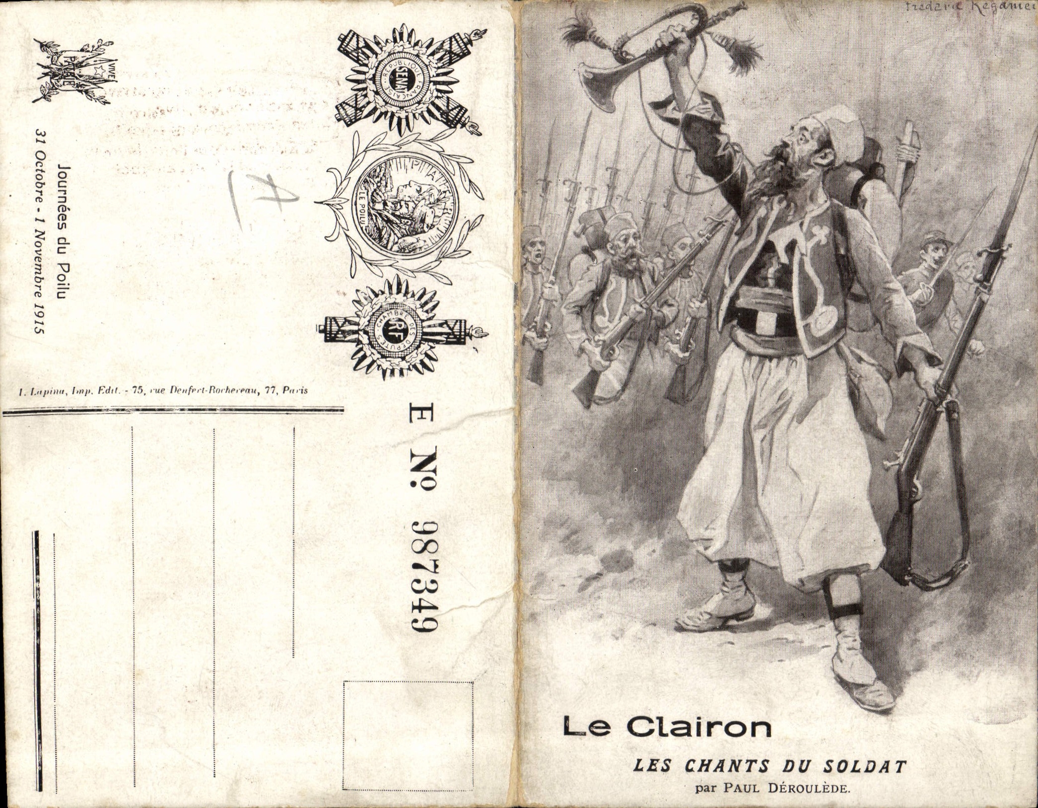 CPA Militaria Le clairon Les chants du soldat Paul Deroulede